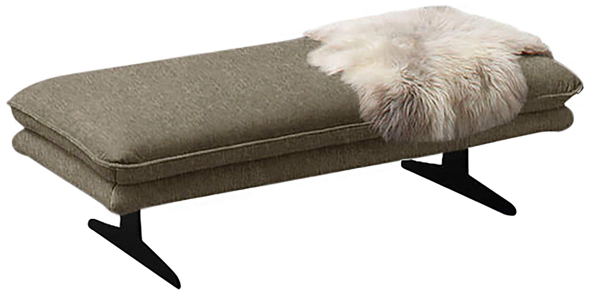 W.SCHILLIG Polsterhocker »broadway« Füße in Schwarz pulversbeschichtet