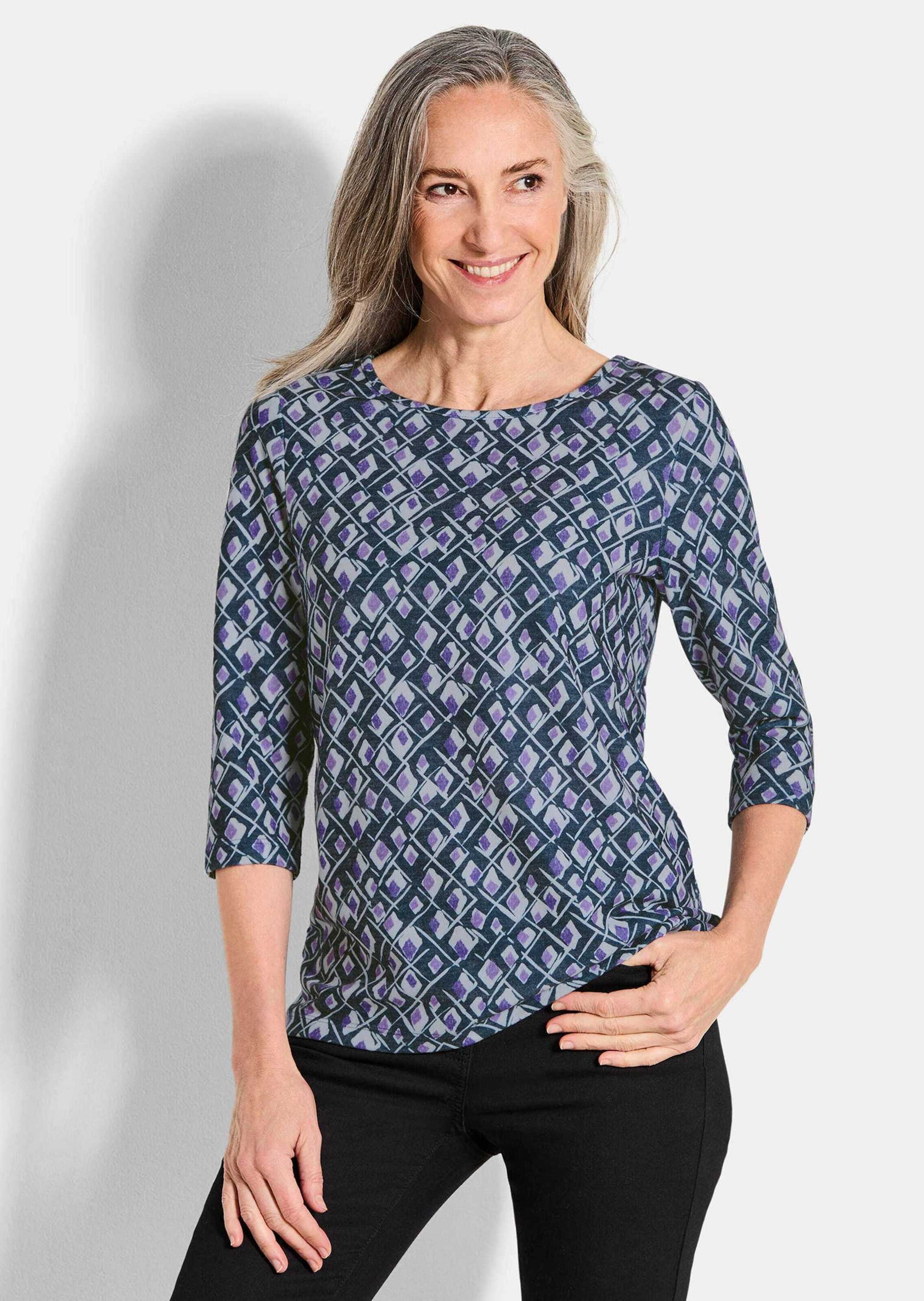 GOLDNER Print-Shirt »Druckshirt aus flauschigem Jersey«