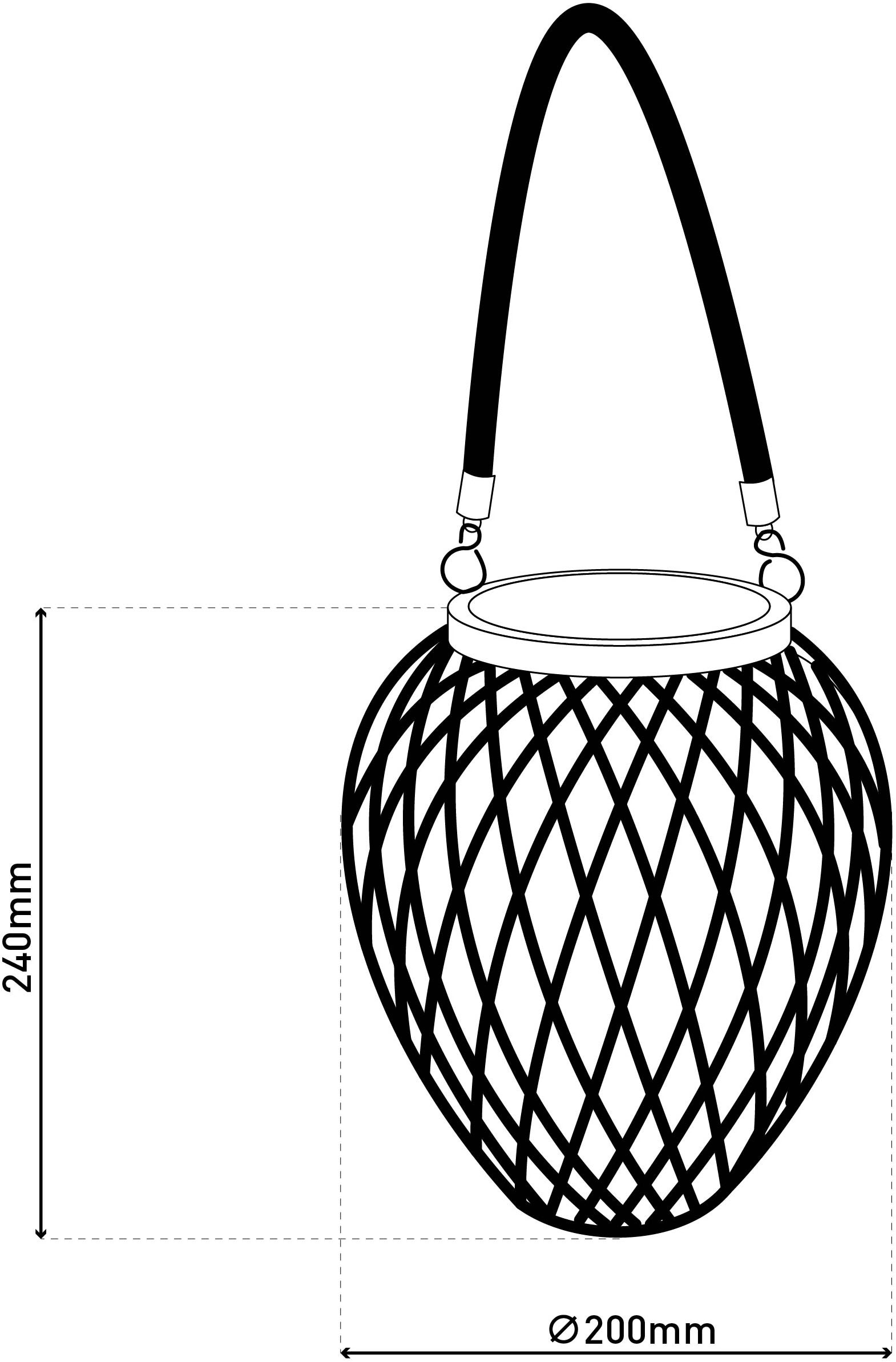 näve LED Solarleuchte »2er Set Korb- / Solardekoleuchte "CESTO"«, Inkl. Dämmerungssensor