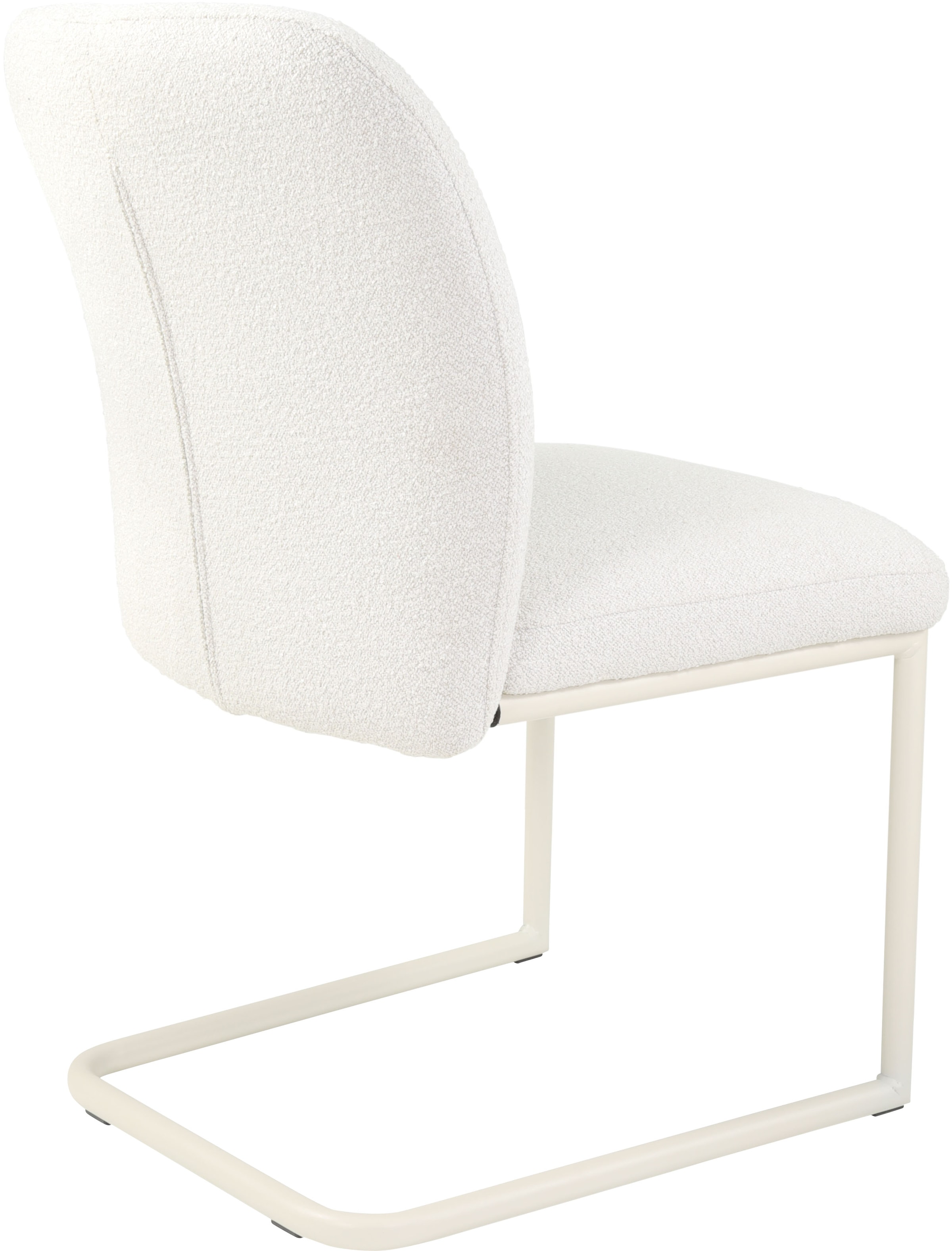 TOM TAILOR HOME Freischwinger »PEBBLE CHAIR«, (Set), 2 St., Webstoff Bouclé, Esszimmerstuhl, Freischwinger, 140 kg belastbar, Rundrohrgestell