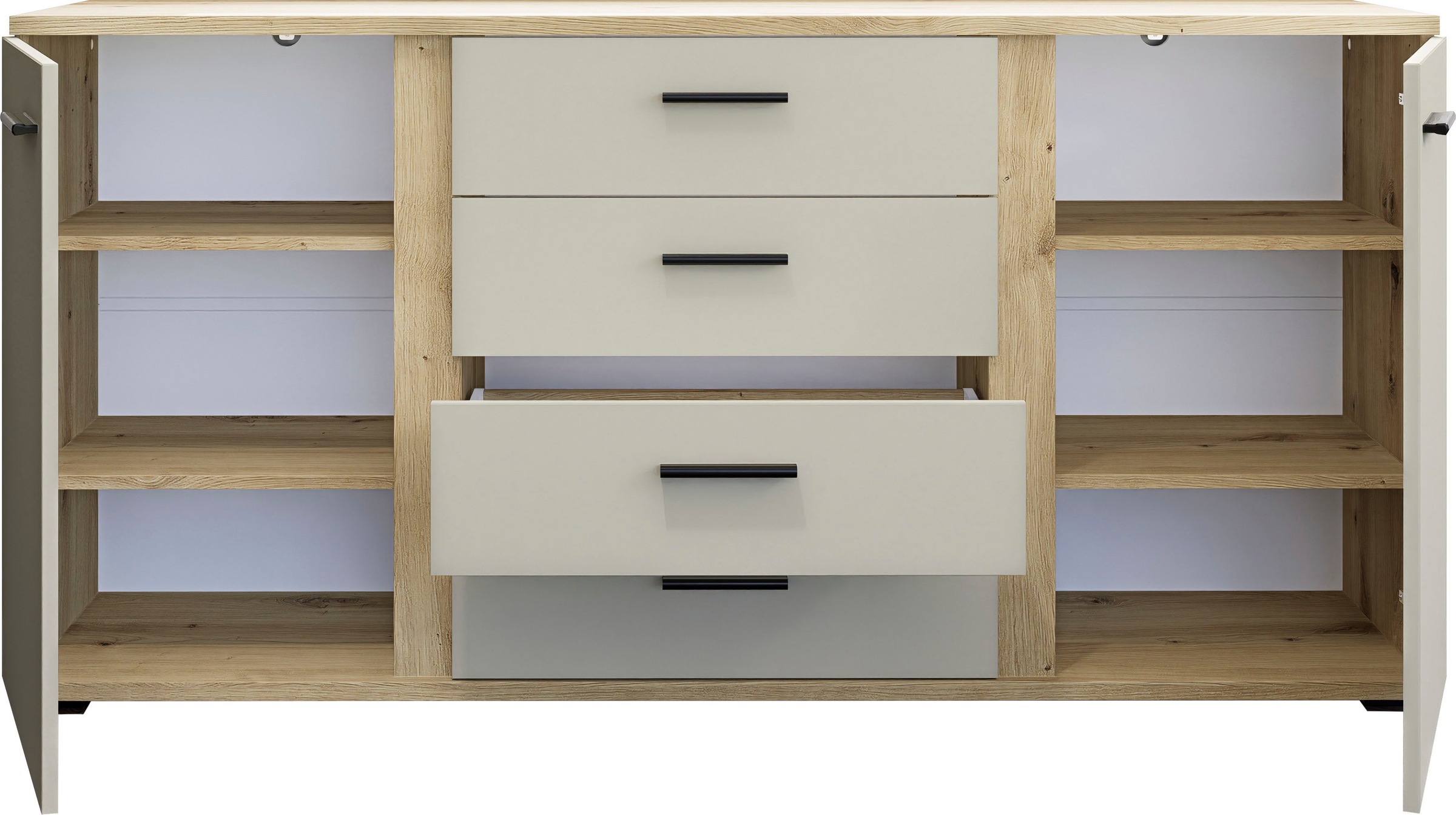 HBZ Sideboard »Kanada, BxHxT 170x84x40 cm« 1 Stk. tlg. Breite 170cm, Unterflurauszug, Melaminbeschichtung