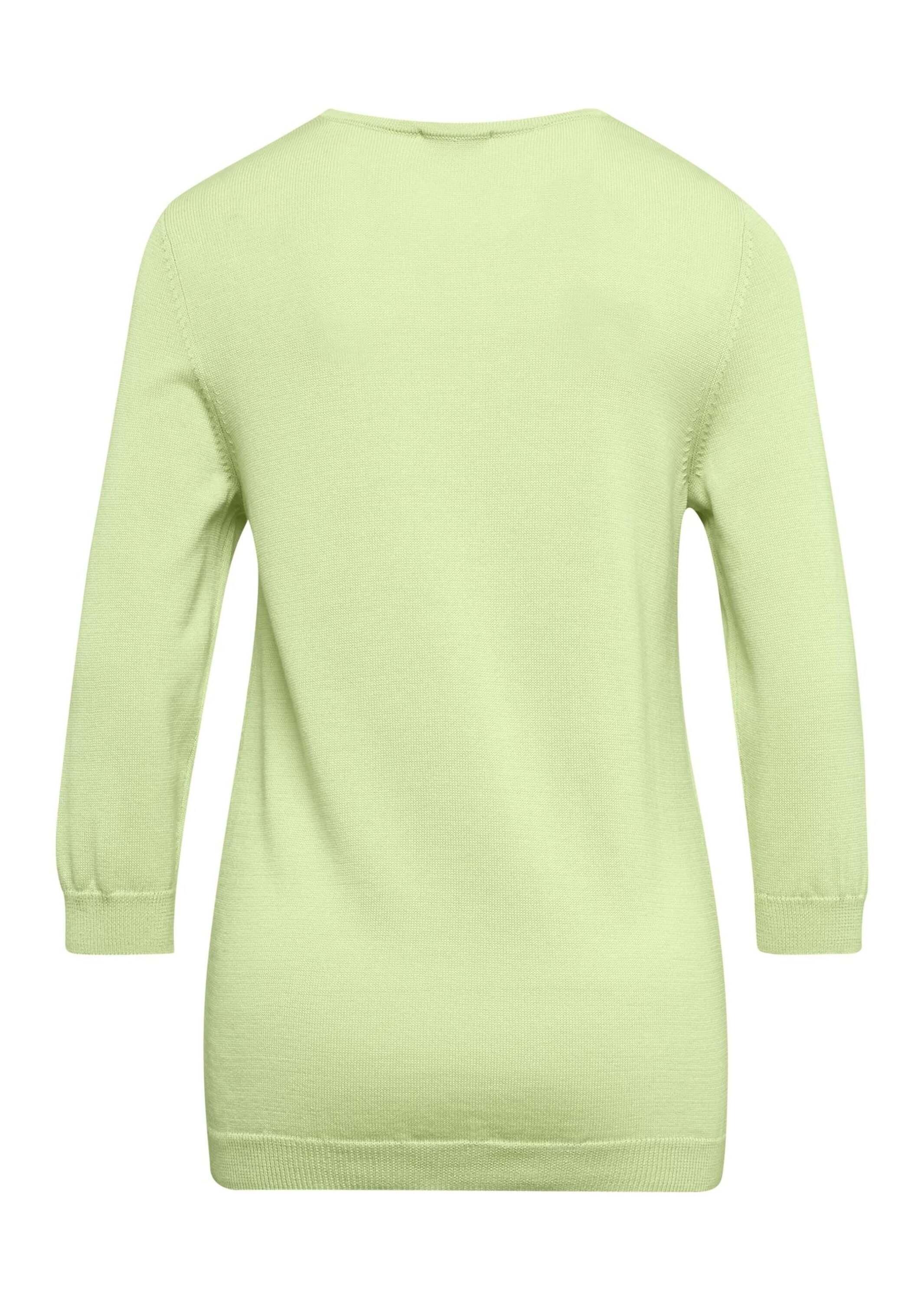 GOLDNER 3/4 Arm-Pullover »Kurzgröße Sommerlicher Strickpullover mit Ajourmuster«