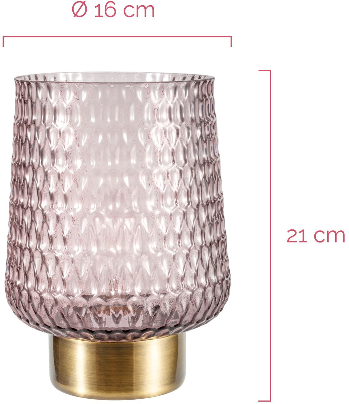 Pauleen Tischleuchte »Sparkling Glamour«, 1 flammig, Leuchtmittel E27 | Leuchtmittel wechselbar, E27, Batterbiebetrieben, Timerfunktion, Windlicht