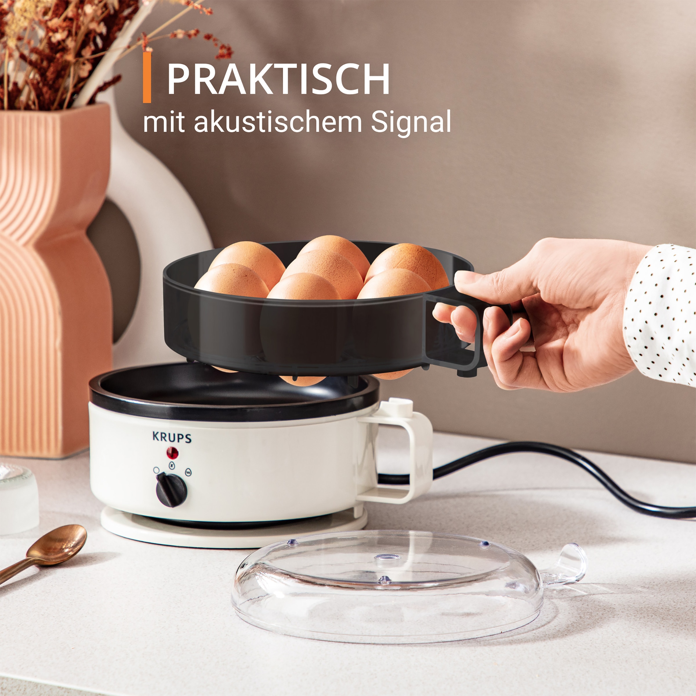 Krups Eierkocher »EG2301 Ovomat Super«, für 7 St. Eier, 400 W, für bis zu 7 Eier, inkl. Koch- und Warmhaltefunktion