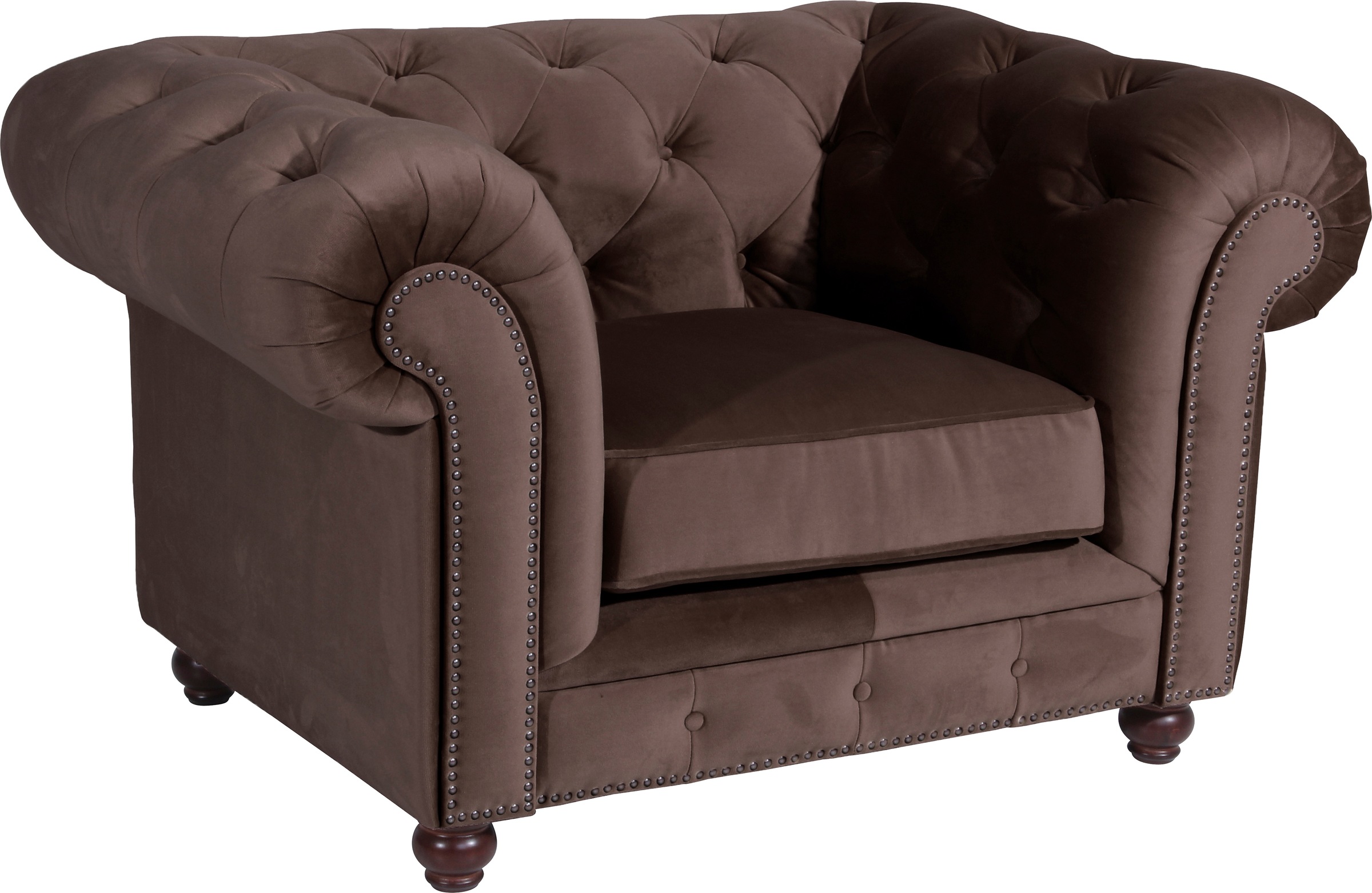 Max Winzer® Polstergarnitur »Old England Chesterfield, hochwertig und elegant«, (3 tlg.), mit edler Knopfheftung, 3-tlg.