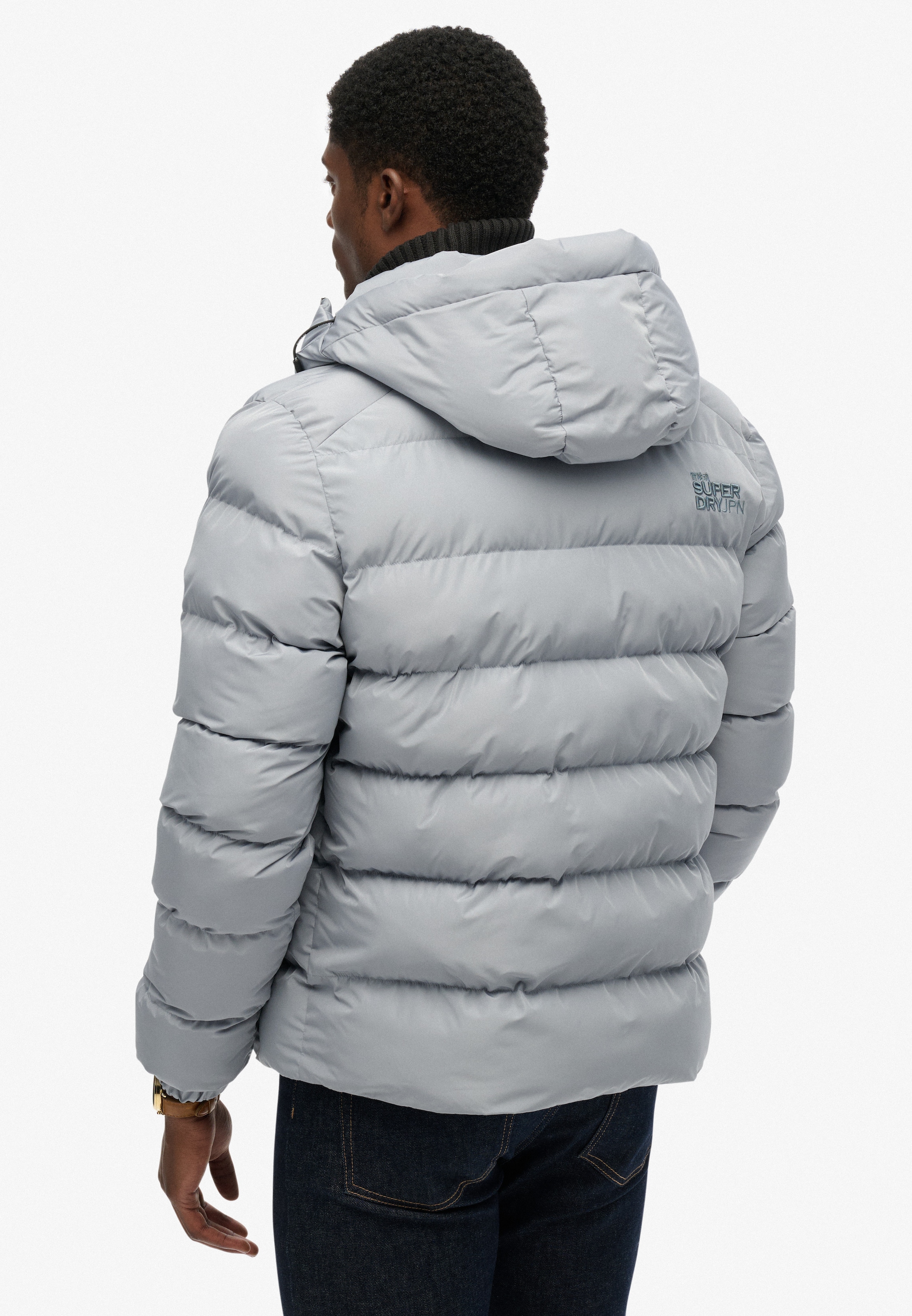 Superdry Steppjacke »HOODED SPORTS PUFFER JACKET« mit Kapuze Kunstfaser, relaxed fit