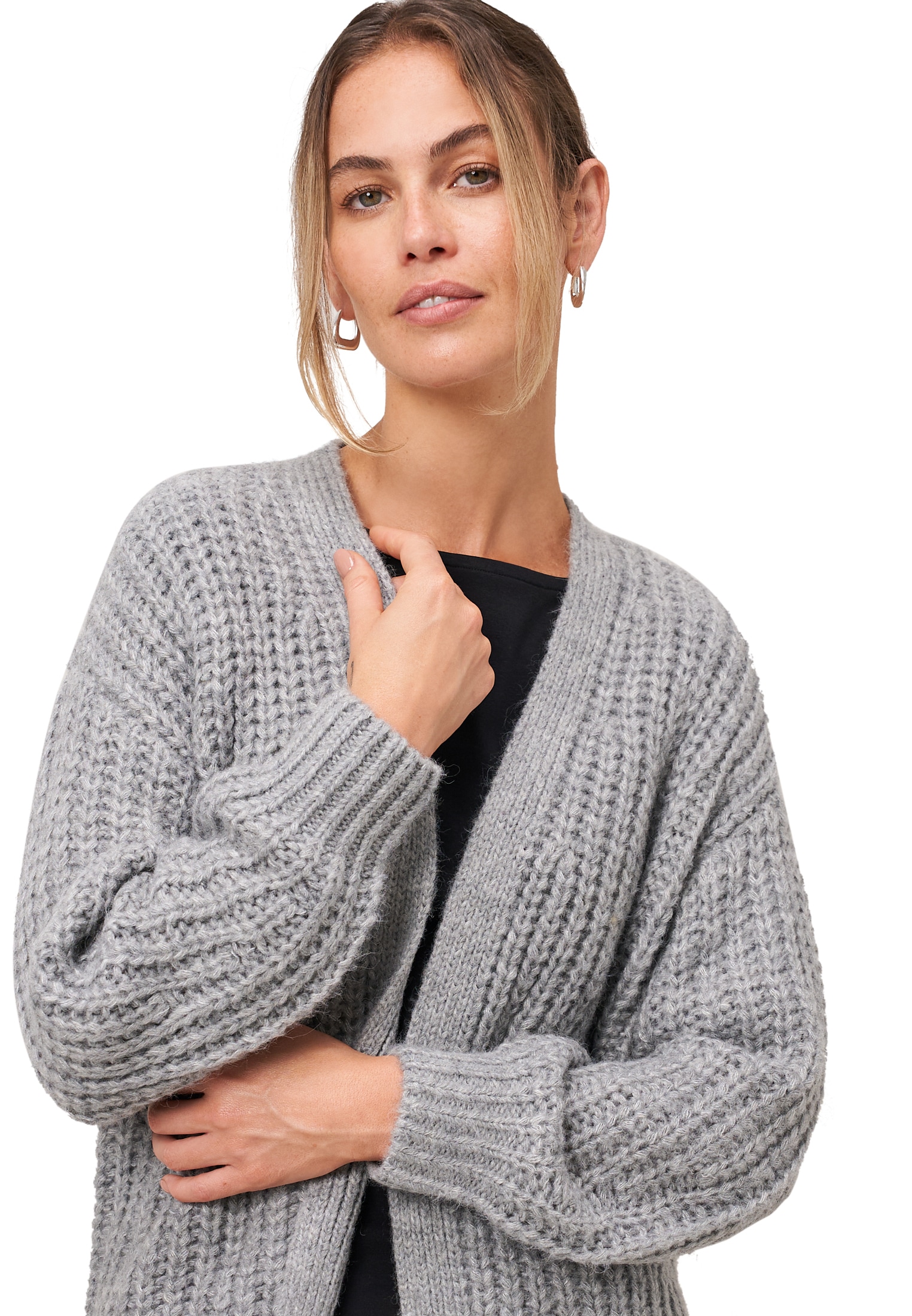 Zero Strickjacke »Grobstrickjacke offener Style«