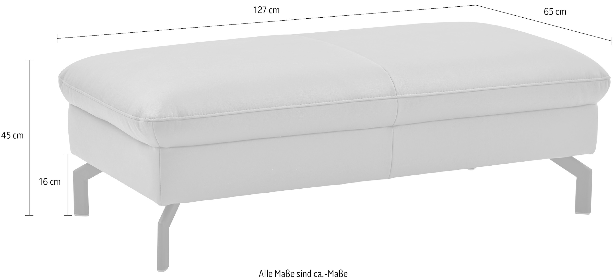 Die PlanBar Hocker »PN-EM20028« hochwertiges Glattleder, stylische Metallfüße