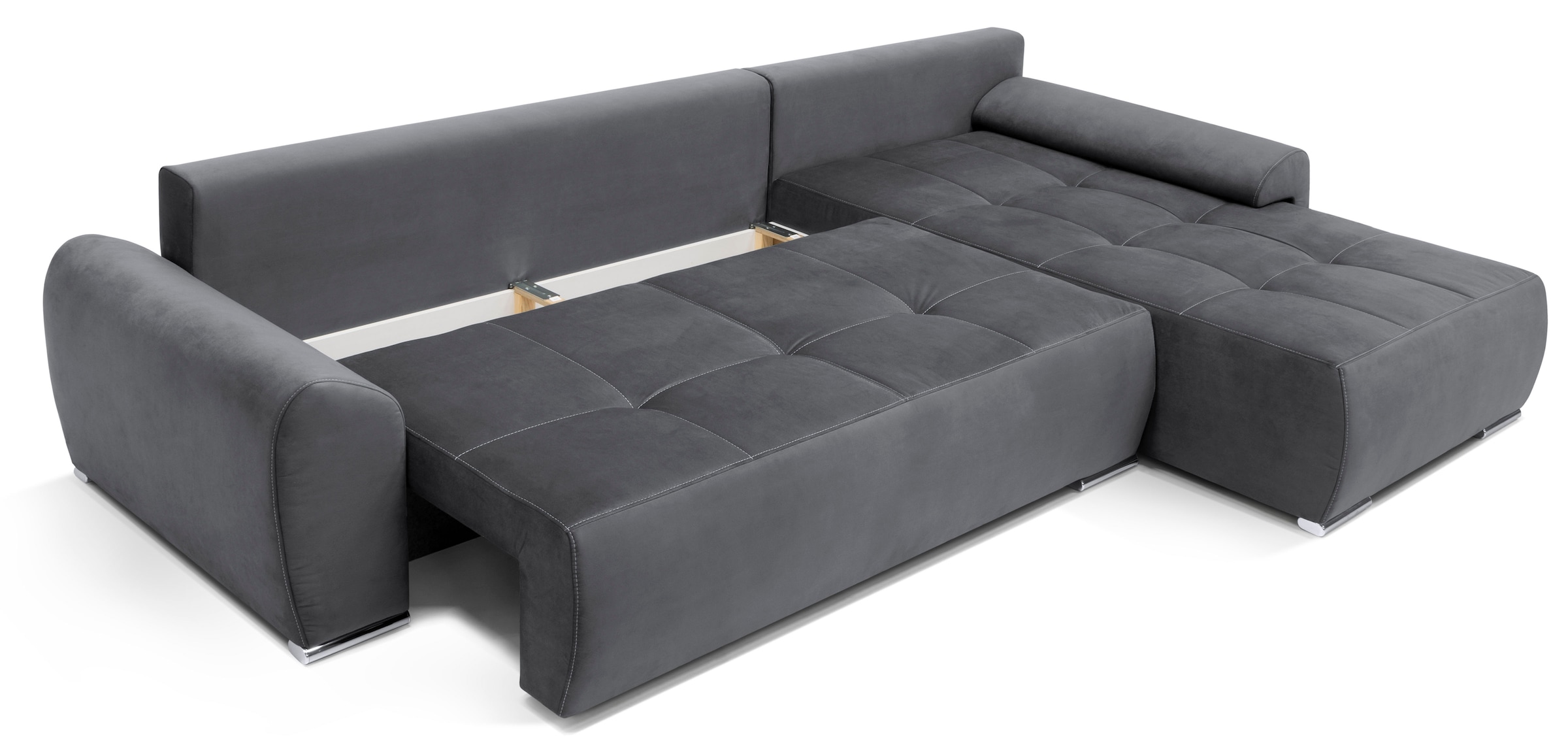 COLLECTION AB Ecksofa »30 Jahre Jubiläums-Modell Bilbao L-Form«, inkl. Bettfunktion und Bettkasten, Zierkissen mit Strassstein