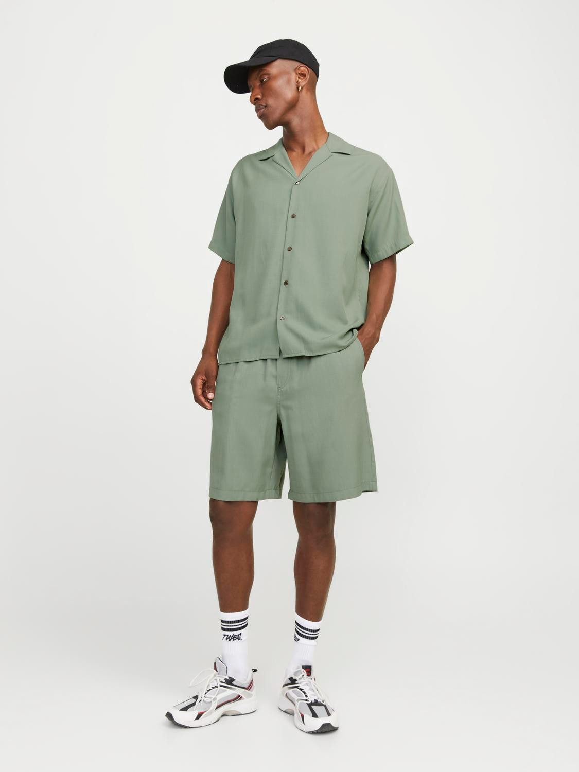 Jack & Jones Kurzarmhemd »JPRCCAARON TENCEL RESORT SHIRT S/S LN«