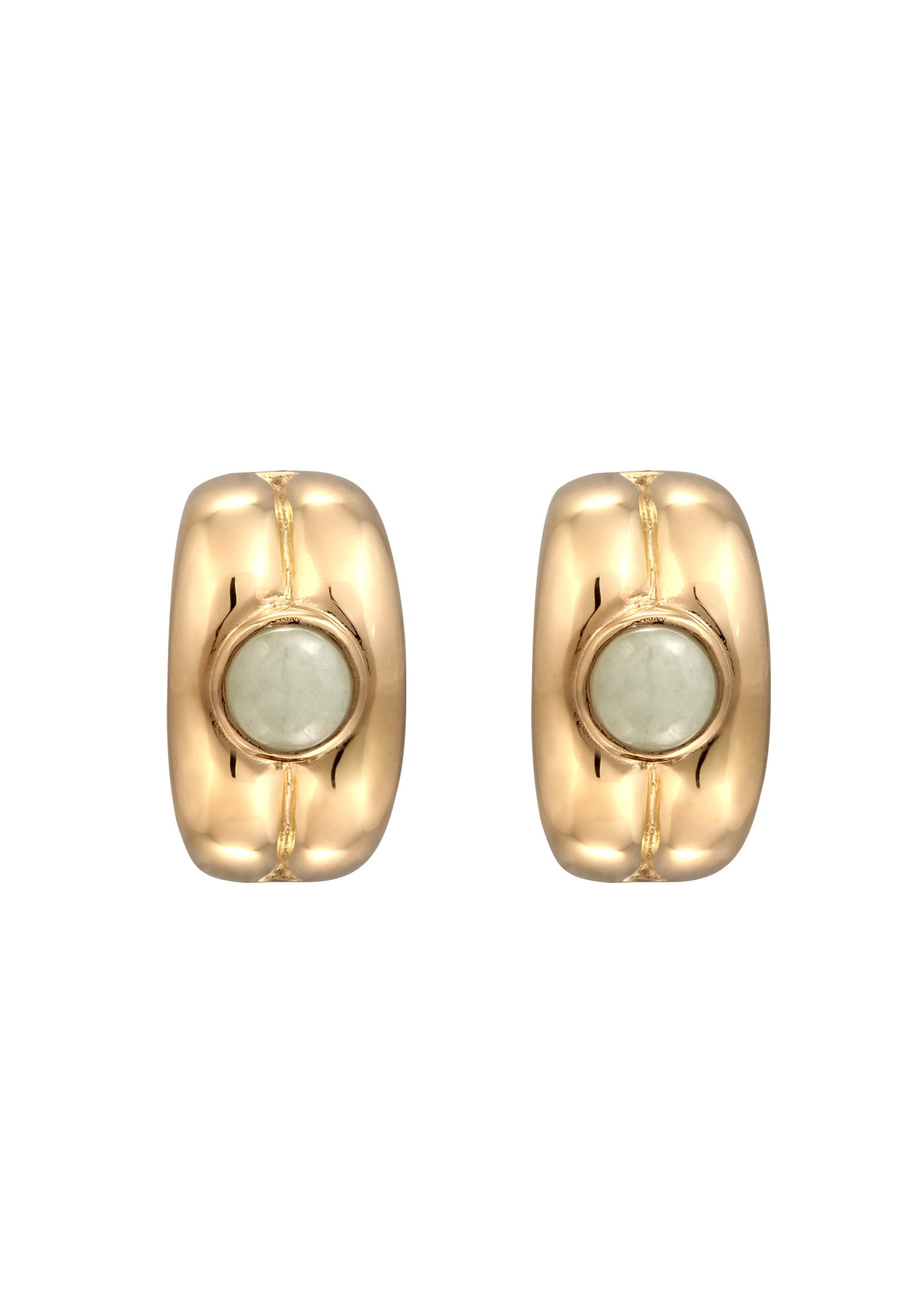 HAZE & GLORY Paar Ohrstecker »Ohrringe Ohrstecker Jade Grün 925 Sterling Silber vergoldet«