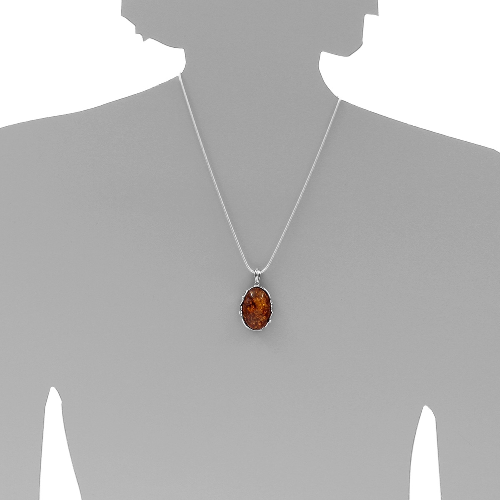 OSTSEE-SCHMUCK Kettenanhänger »- Anneliese - Silber 925/000 - Bernstein« ()