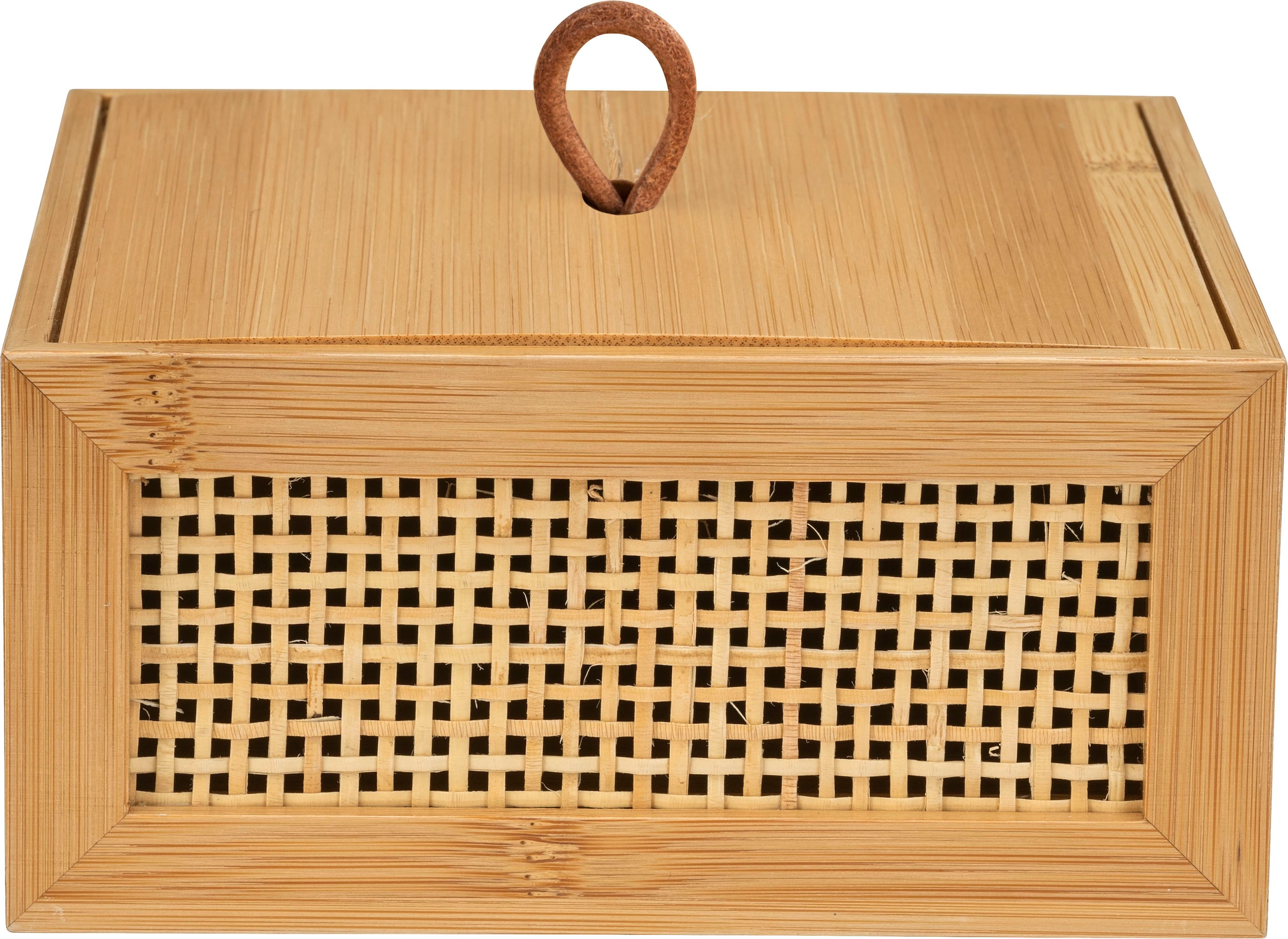 WENKO Badorganizer »Allegre«, (1 St.), mit Deckel, aus Bambus und Rattan