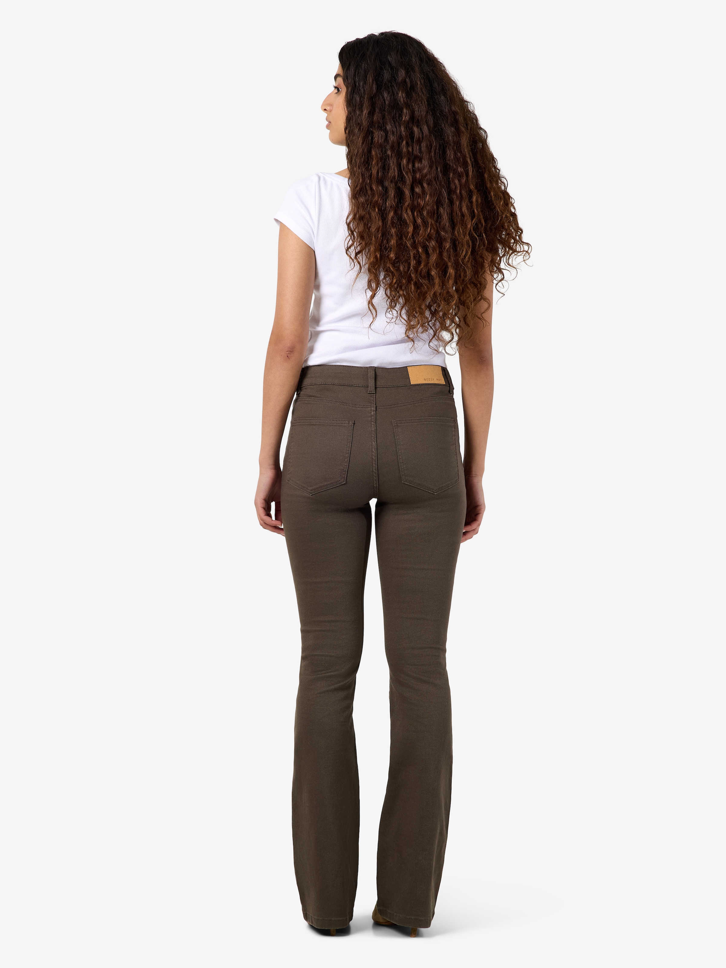 Noisy may Bootcut-Jeans »NMSALLIE HW  SK FLARED  COLOR BOX NOOS« Baumwollmischung, slim fit