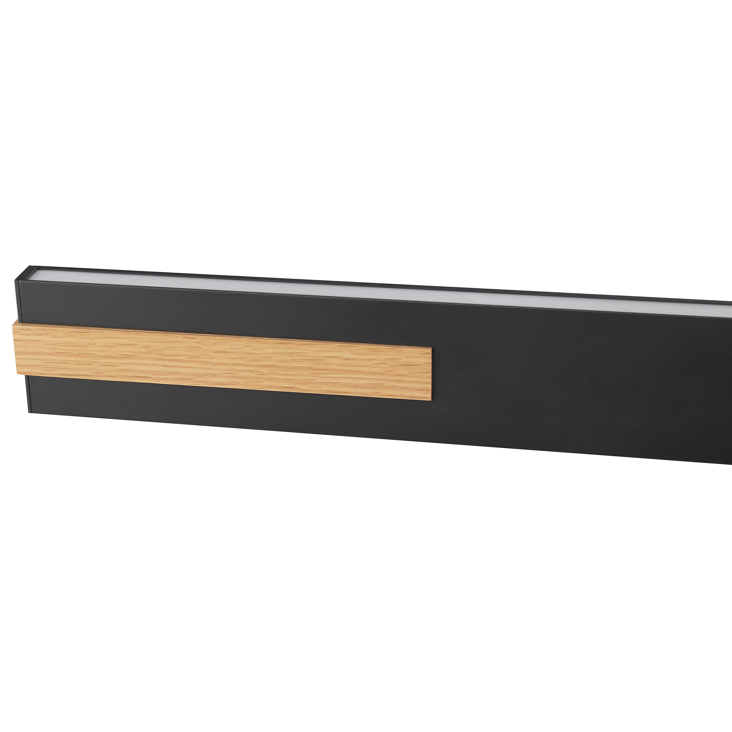 lumiCouture LED Pendelleuchte »Streamline« LED-Modul 1 Stk. Warmweiß 130 x 2 x 150 cm, 3700 lm 2700 K, Aluminium/Holz, schwarz braun