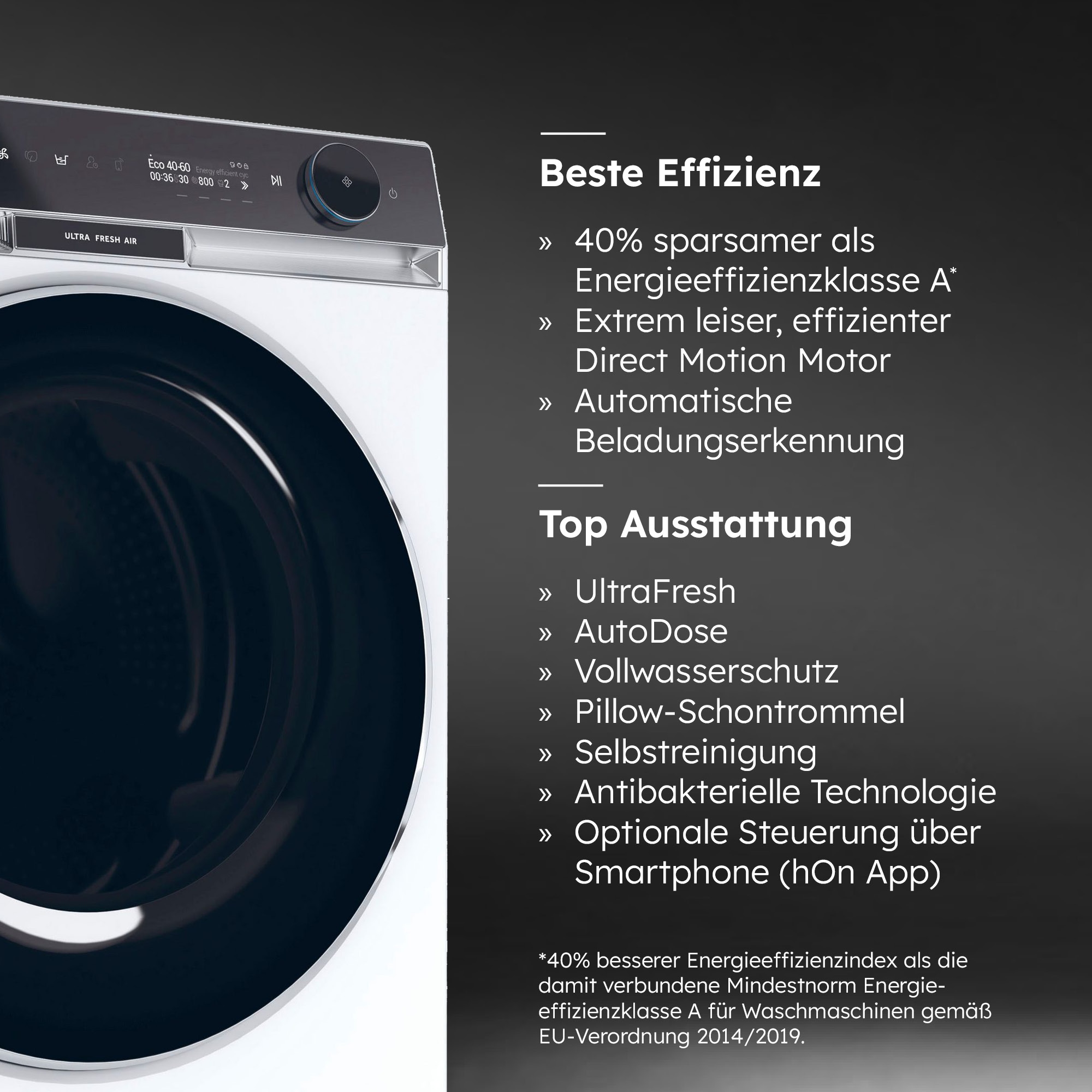 Haier Waschmaschine X SERIE 11 »HW110-BD14397U1«, 11 kg, 1400 U/min, UltraFresh: Hält die Wäsche bis zu 12 Std. frisch