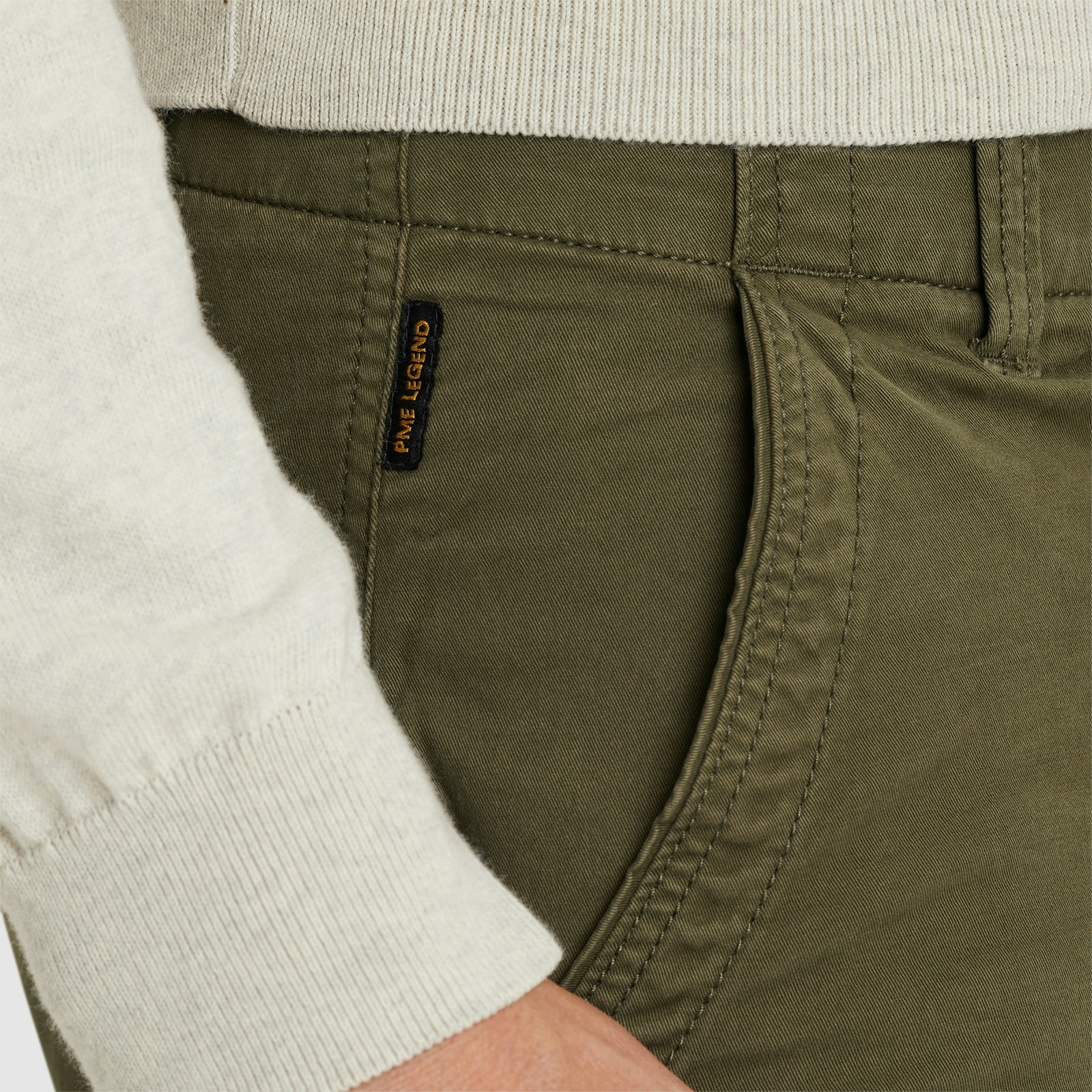 PME LEGEND Cargohose »Nordrop Stretch Twill«  mit Logo Stickerei