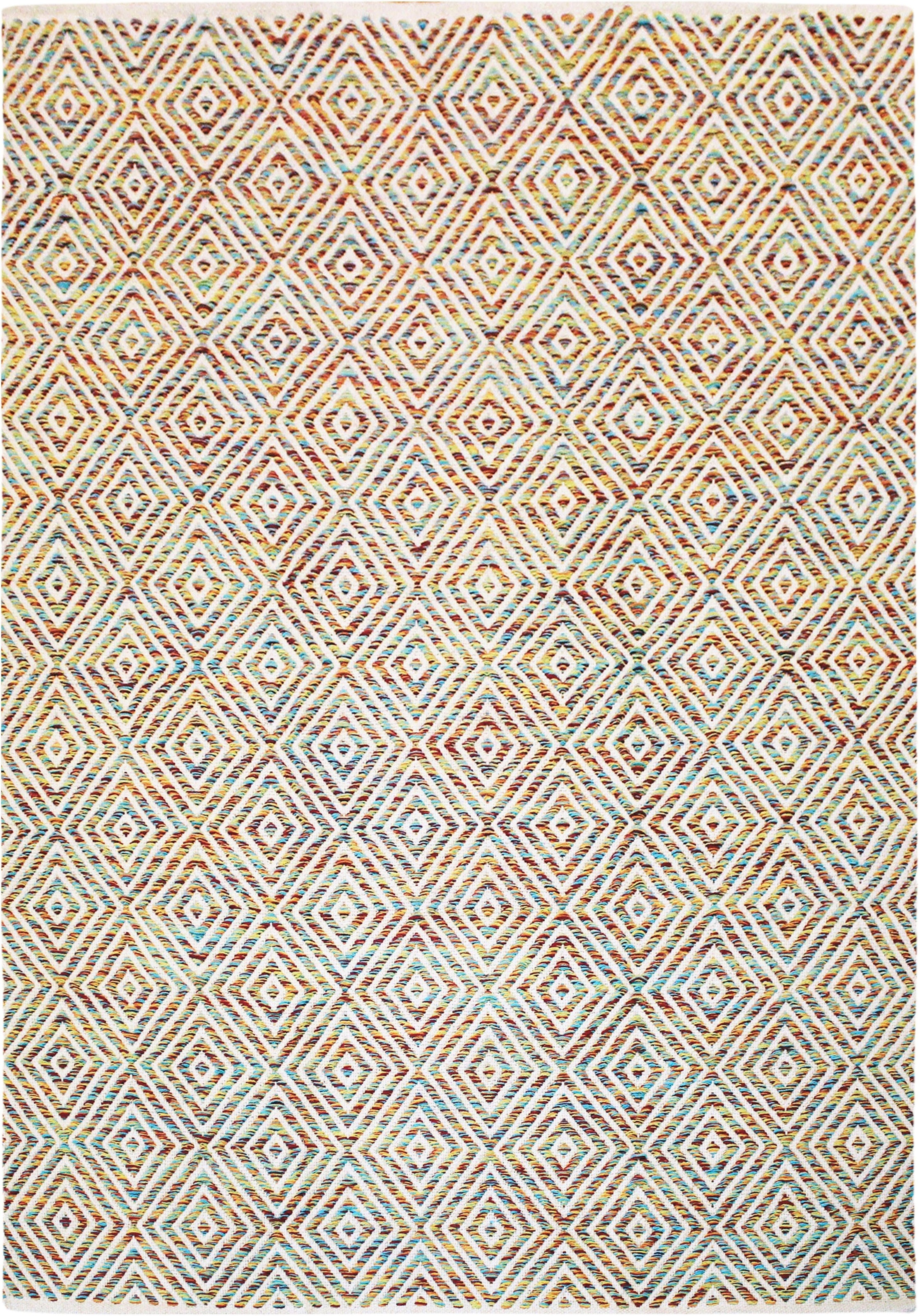 calo-deluxe Teppich »Luba 333«, rechteckig, 7 mm Höhe, reine Baumwolle, Wohnzimmer