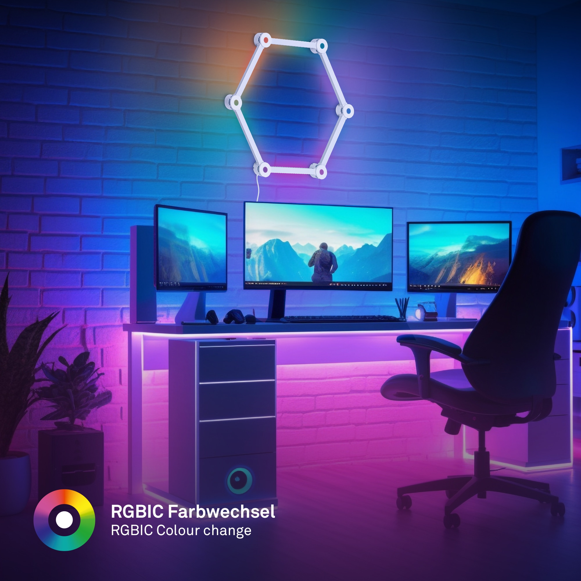 Briloner Leuchten LED Wandleuchte »FLOW 3949016«