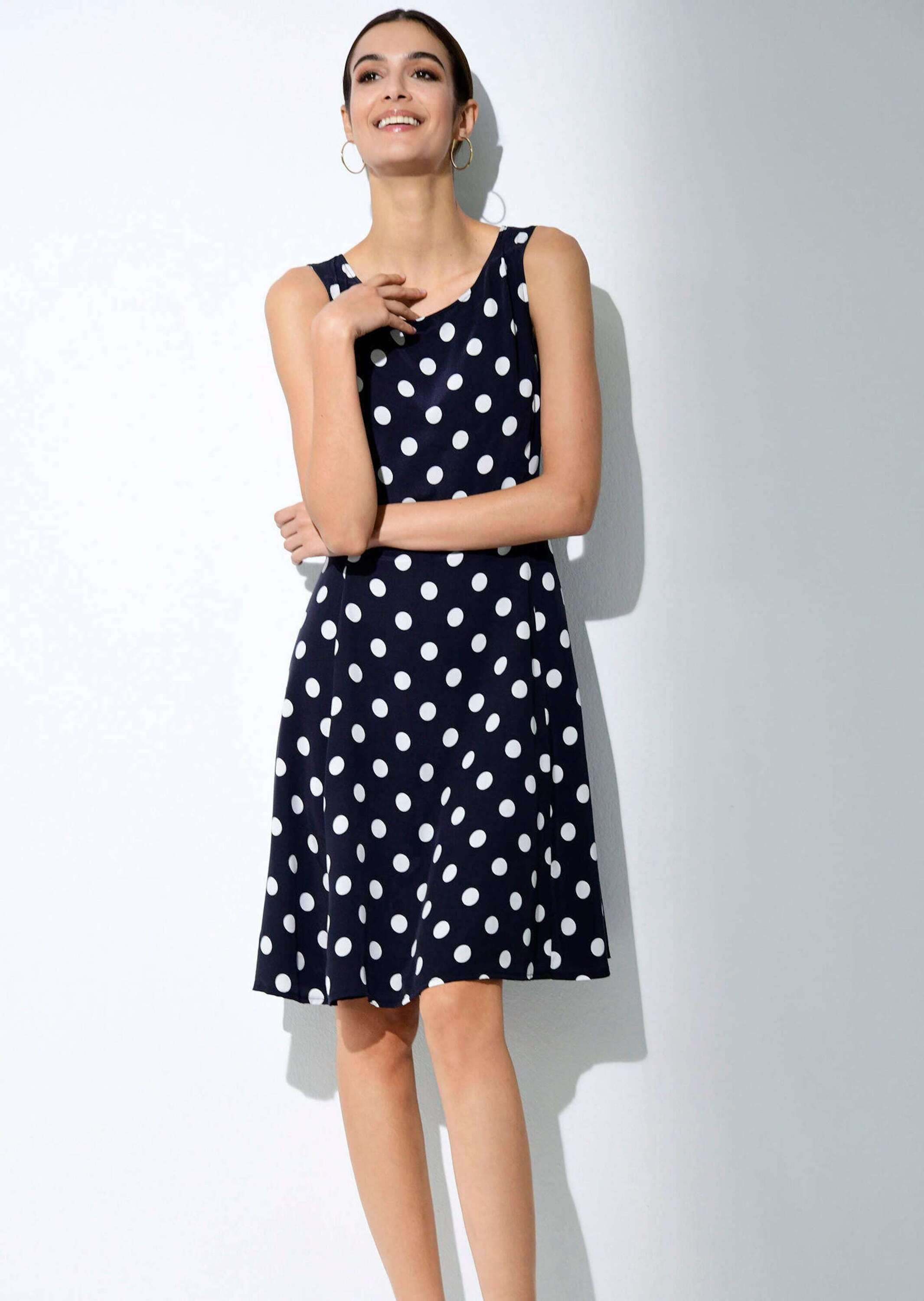 Alba Moda Druckkleid »Kleid Kleid mit Punkt Dessin«