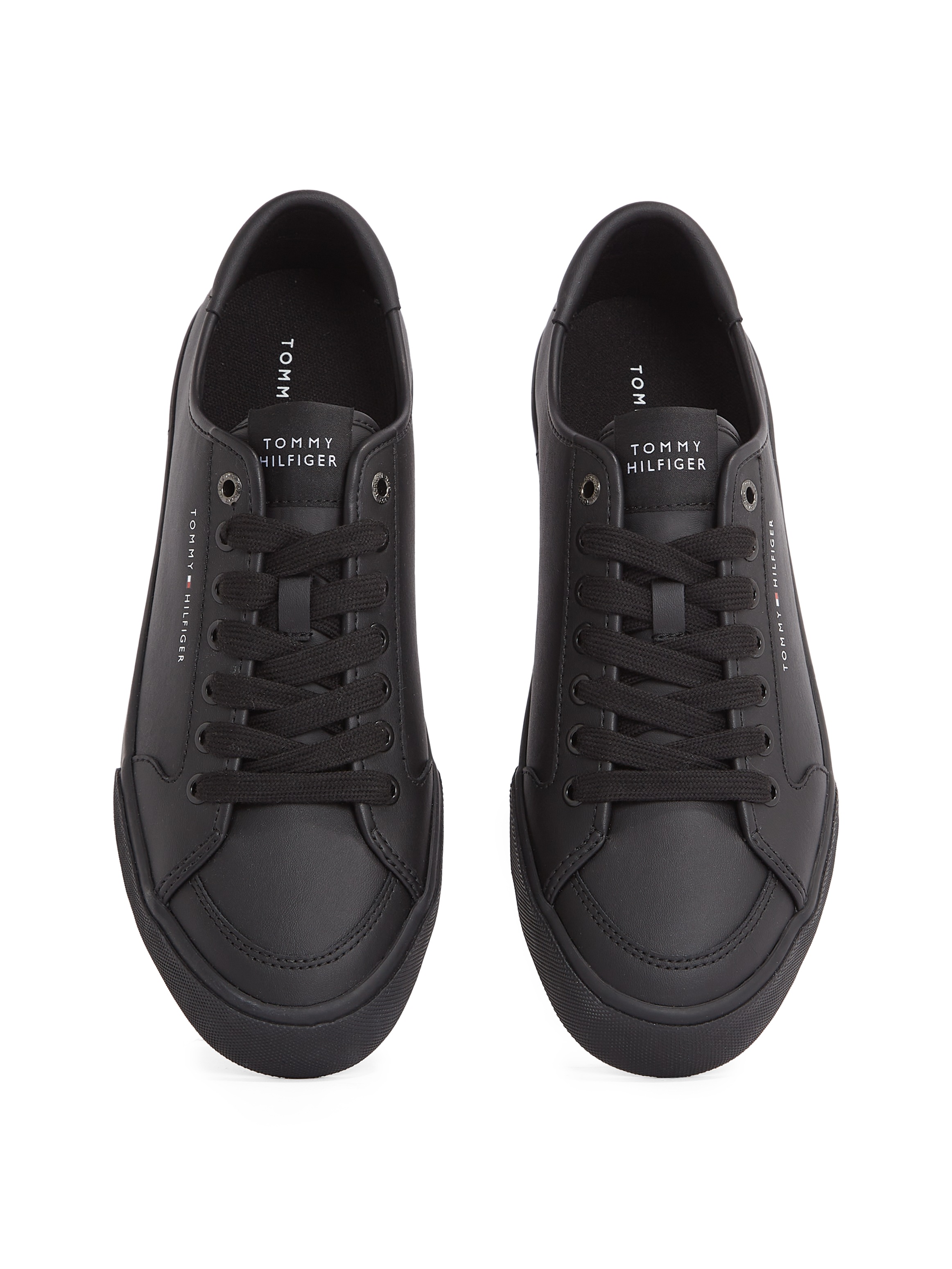 Tommy Hilfiger Sneaker »CORE CORPORATE VULC LEATHER«, Freizeitschuh, Halbschuh, Schnürer mit Logoschriftzug
