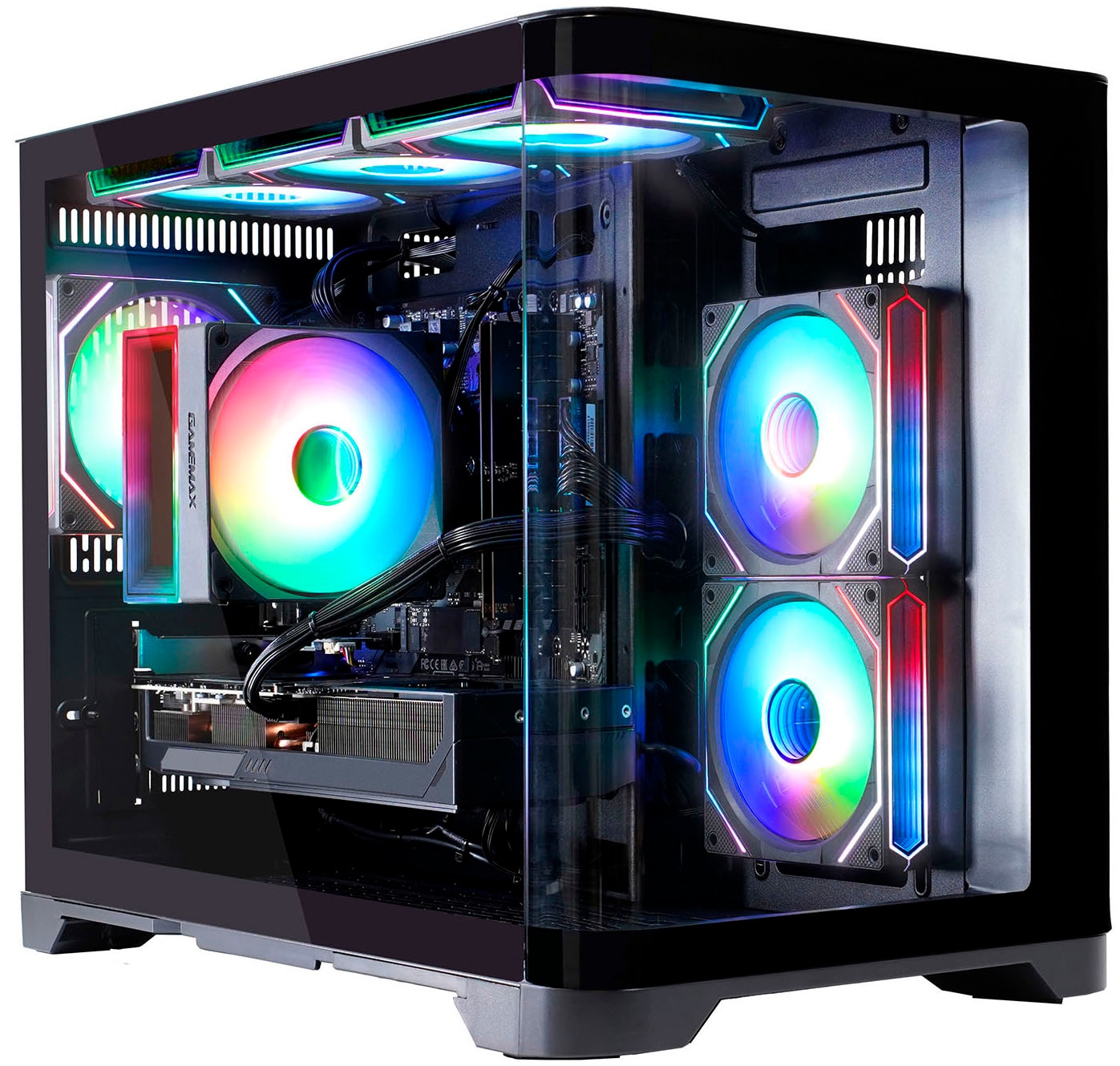 GAMEMAX Gaming-PC »HYPE-M BK 8204 AMD Ryzen 5 7500F 32GB DDR5 1TB SSD RX 9070« Windows 11, DDR5 RAM