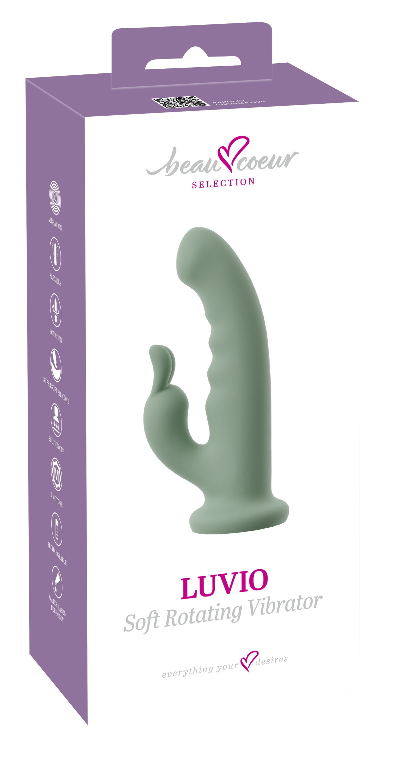 Beau Coeur Vibrator »Rabbitvibrator LUVIO Soft Rotating Vibrator«