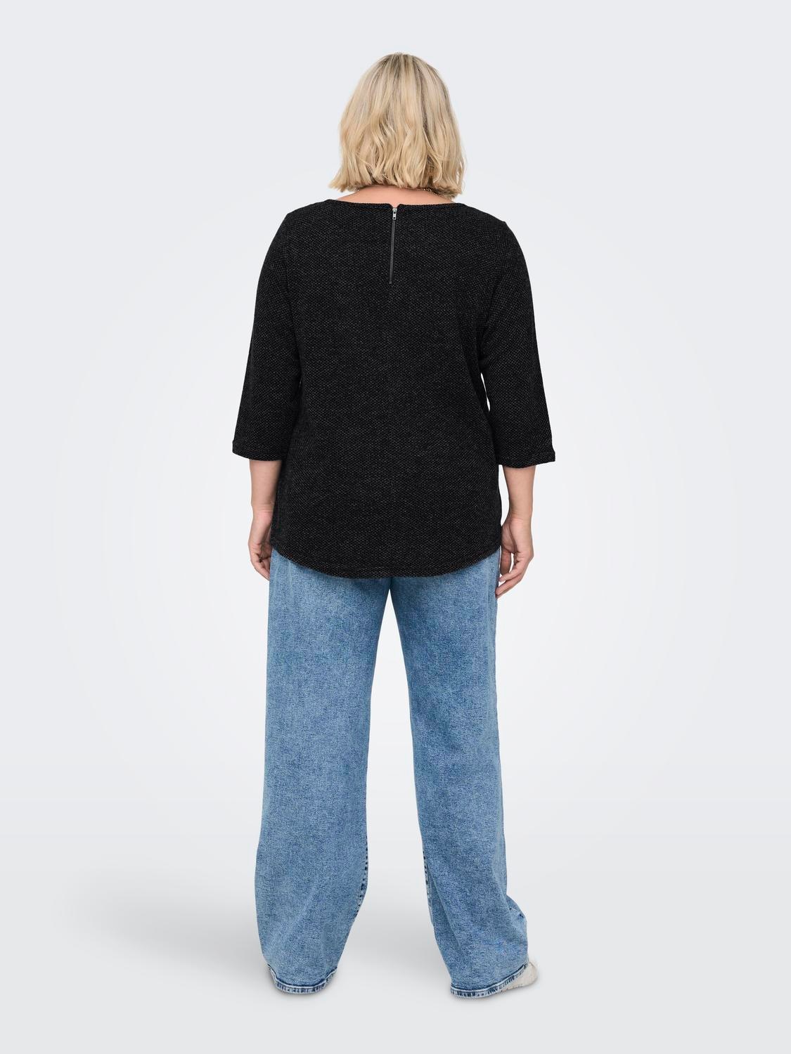 ONLY CARMAKOMA 3/4-Arm-Shirt »CARMARTHA 3/4 TOP« Kunstfaser, loose fit