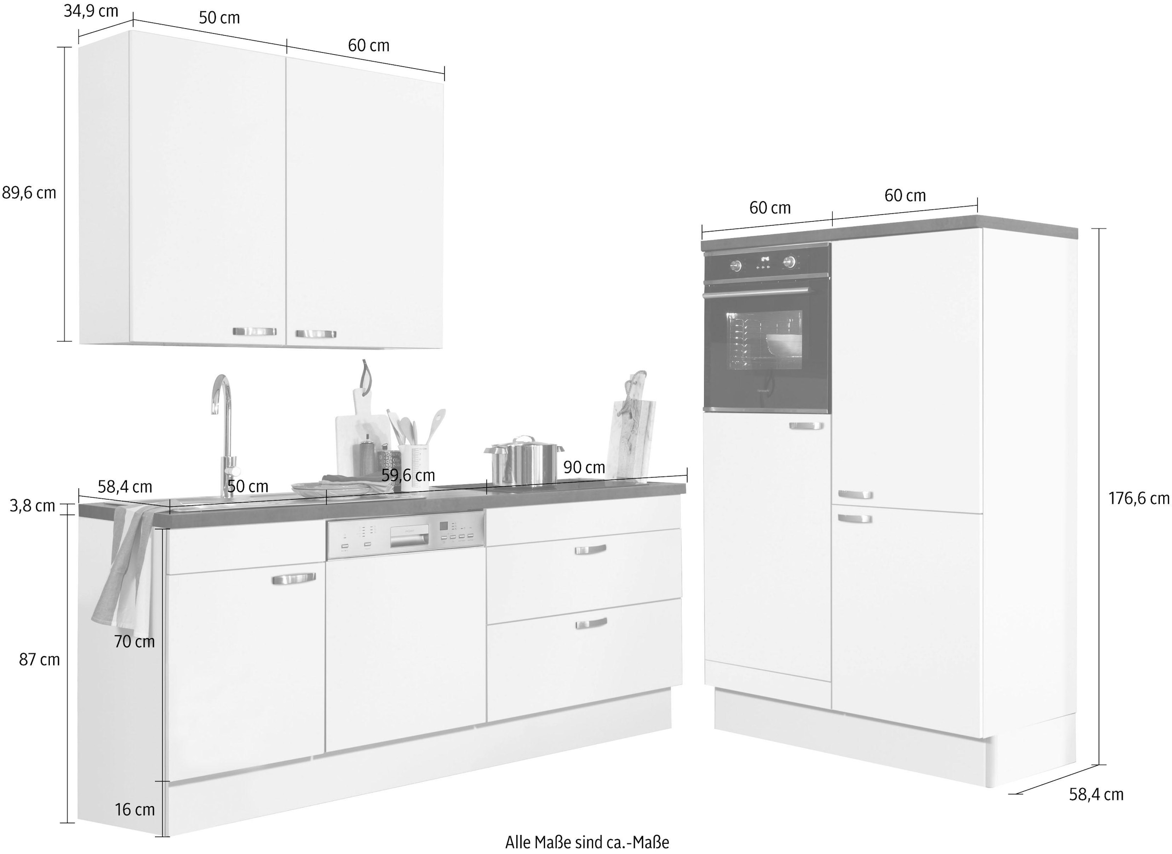 OPTIFIT Küchenzeile »Cara«, mit Vollauszügen und Soft-Close-Funktion, Breite  320 cm bequem kaufen