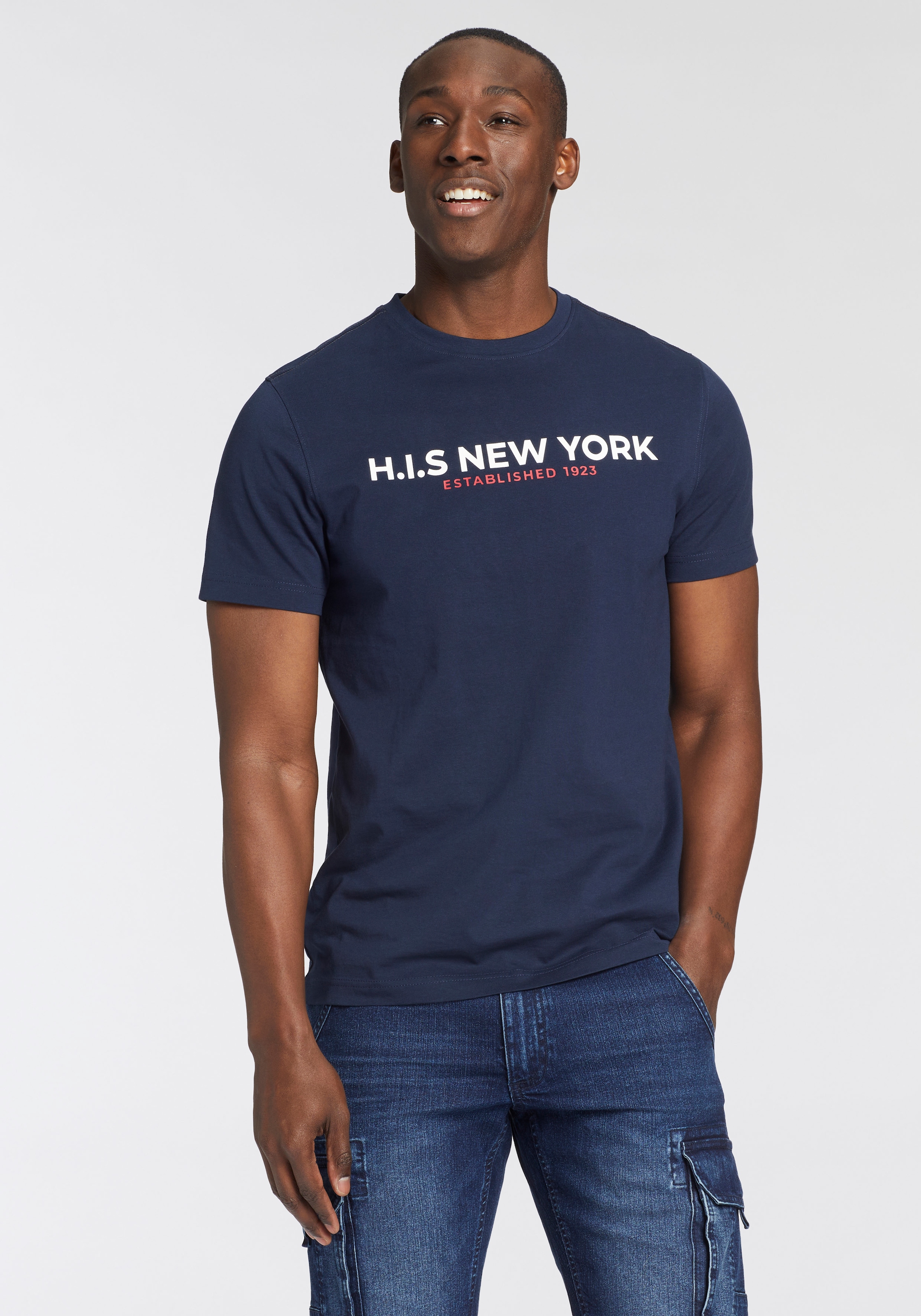H.I.S T-Shirt, Mit großem Frontprint