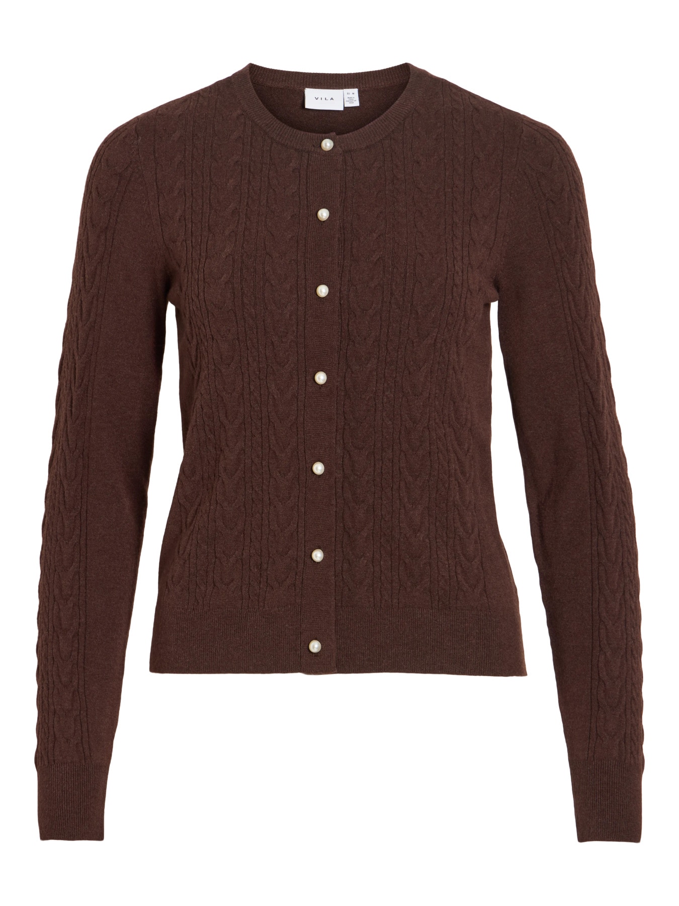 Vila Strickjacke »VIKERRY CABLE L/S KNIT CARDIGAN-NOOS« Materialmix, normal geschnitten