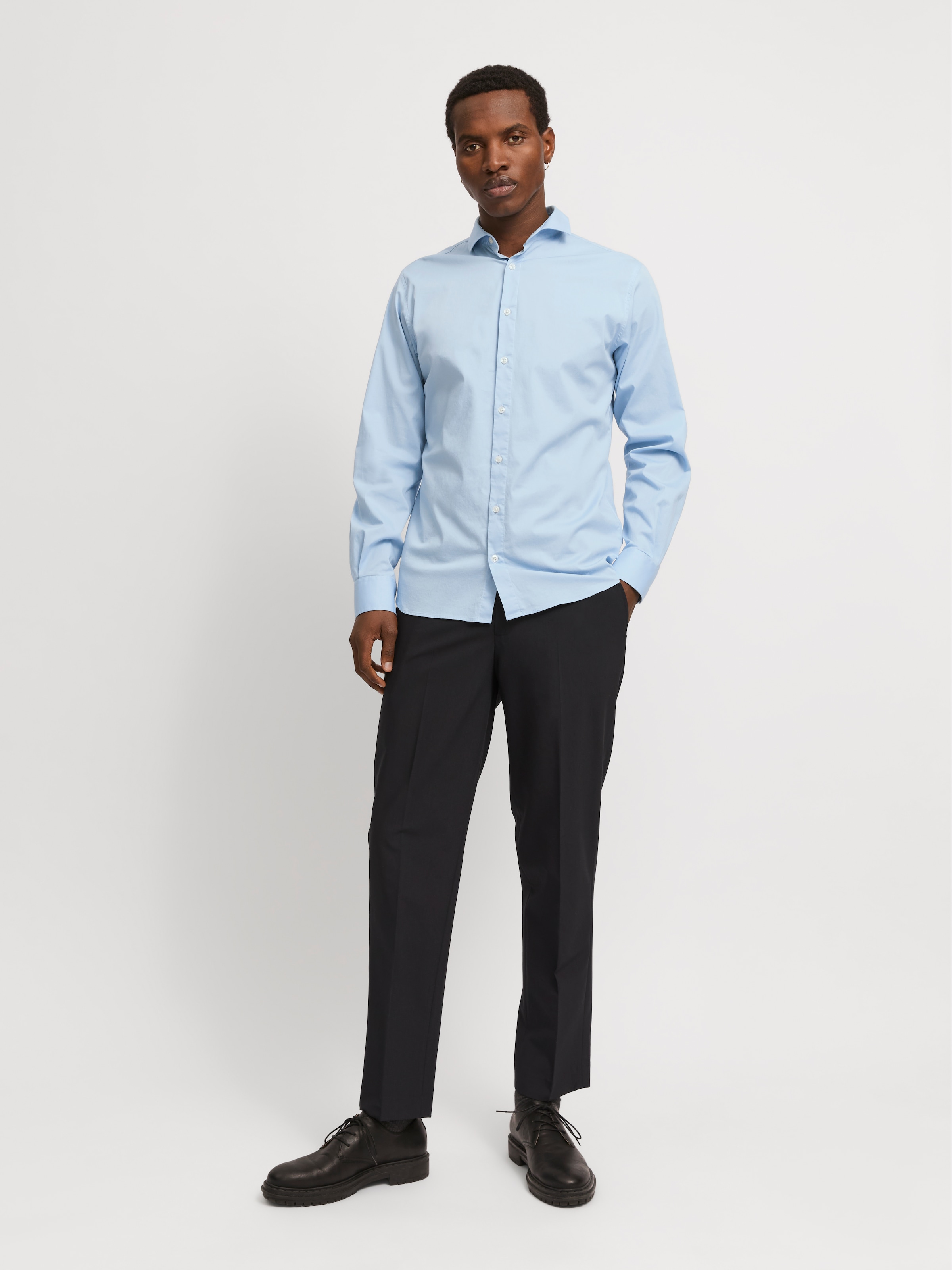 Jack & Jones Langarmhemd »JPRBLAJAXON STRETCH SHIRT L/S NOOS«, mit Hemdkragen