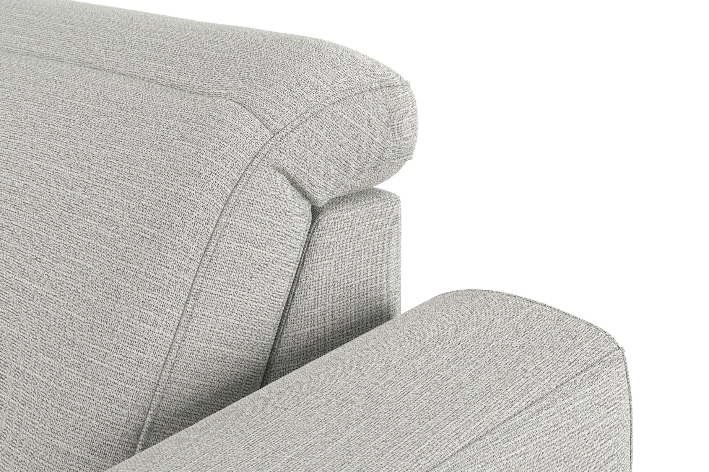 sit&more Wohnlandschaft »Dundee U-Form« mit Federkern und Edelstahlfüßen, wahlweise mit Kopfteilverstellung