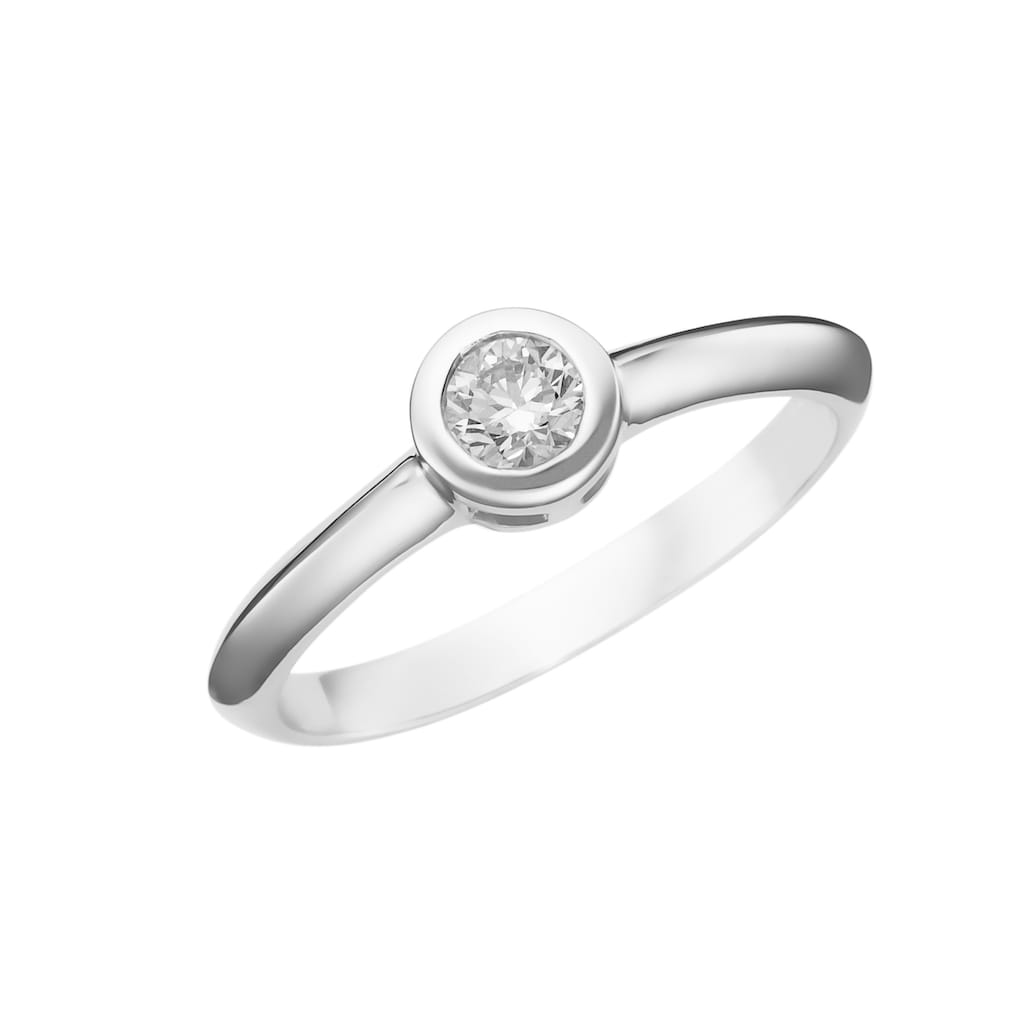 Luigi Merano Diamantring »Ring mit Brillant in Zargenfassung, Gold 585«