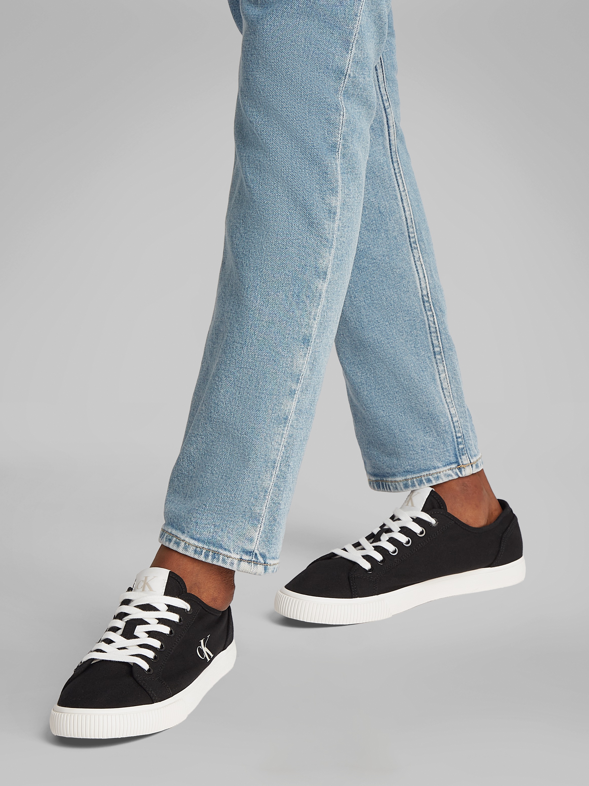 Calvin Klein Jeans Sneaker »ESS VULC LOW MG CANVAS«  Schnürschuh, Halbschuh, Freizeitschuh in klassischer Optik