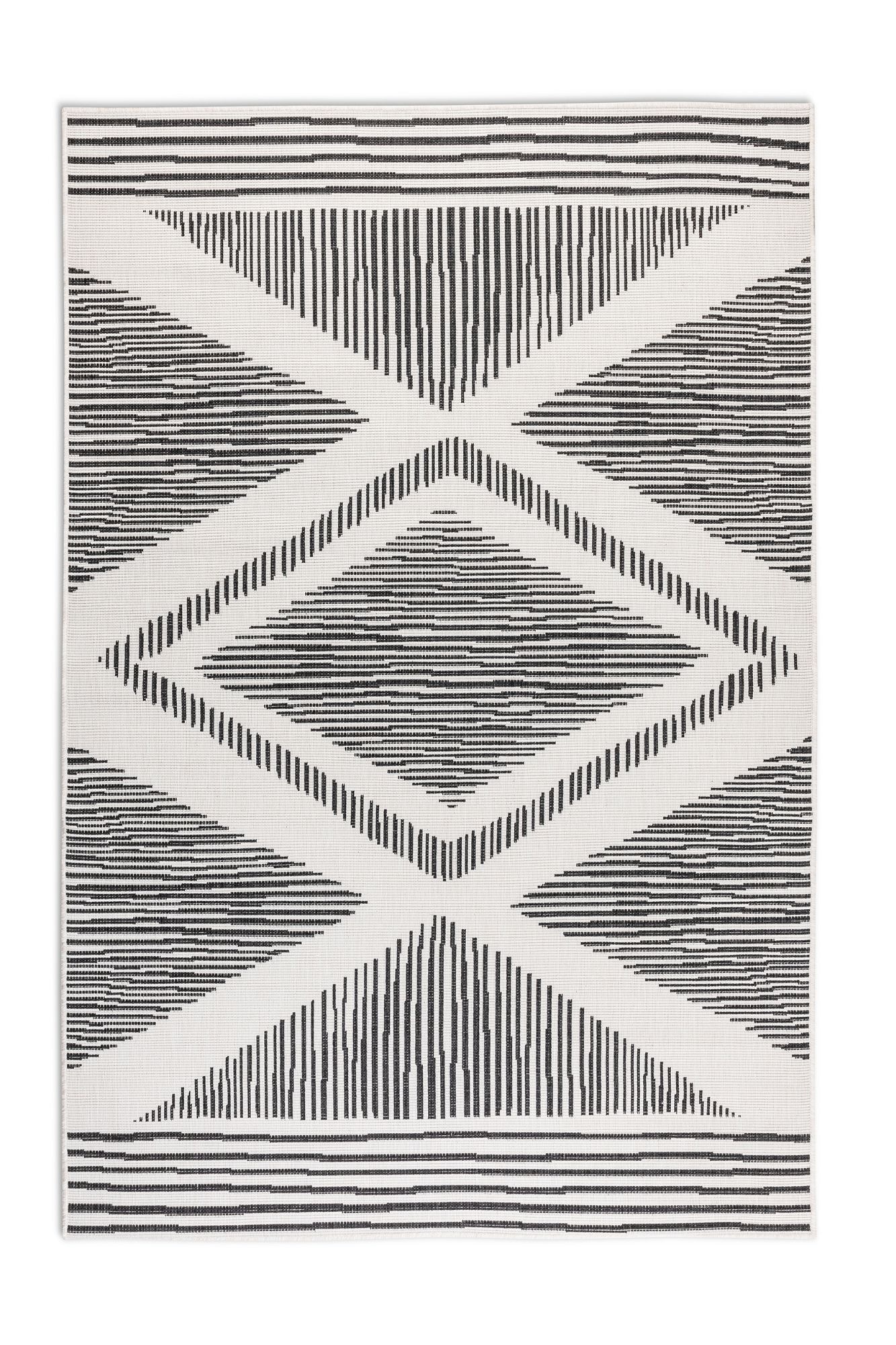 ELLE DECORATION Teppich »Rhombus, In- und Outdoor« rechteckig 5 mm Höhe Flachgewebe, In-& Outdoor, Modern, Wendeteppich, Balkon, Wohnzimmer