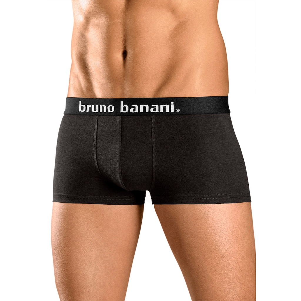 Bruno Banani Boxershorts, (Packung, 4 St.), in Hipster-Form uni oder gemustert