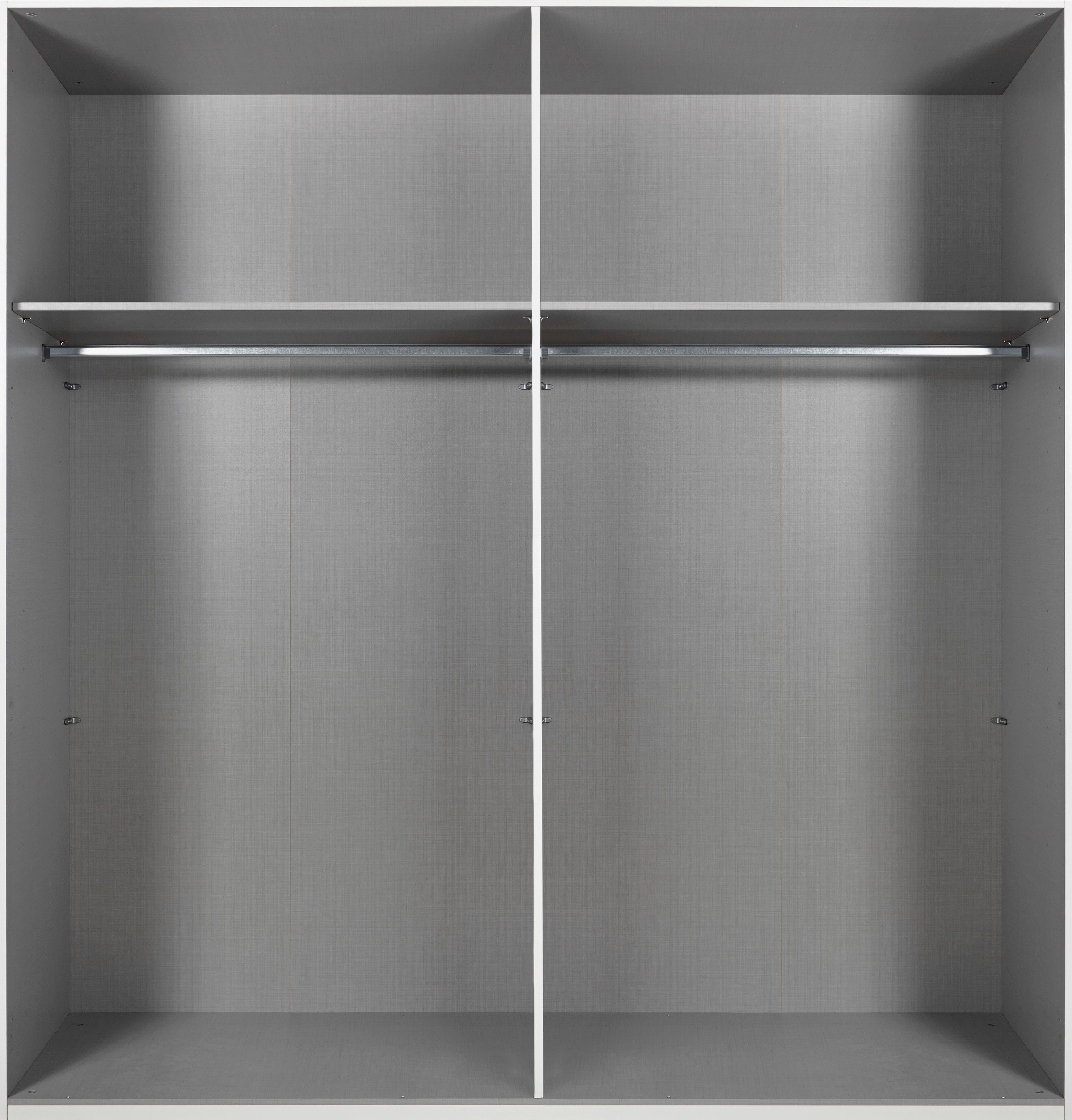 Wimex Schwebetürenschrank »Jork Kleiderschrank mit Spiegel, schwarze Metallgriffe«, Schrank in verschiedenen Größen und Innenausstattungsvarianten