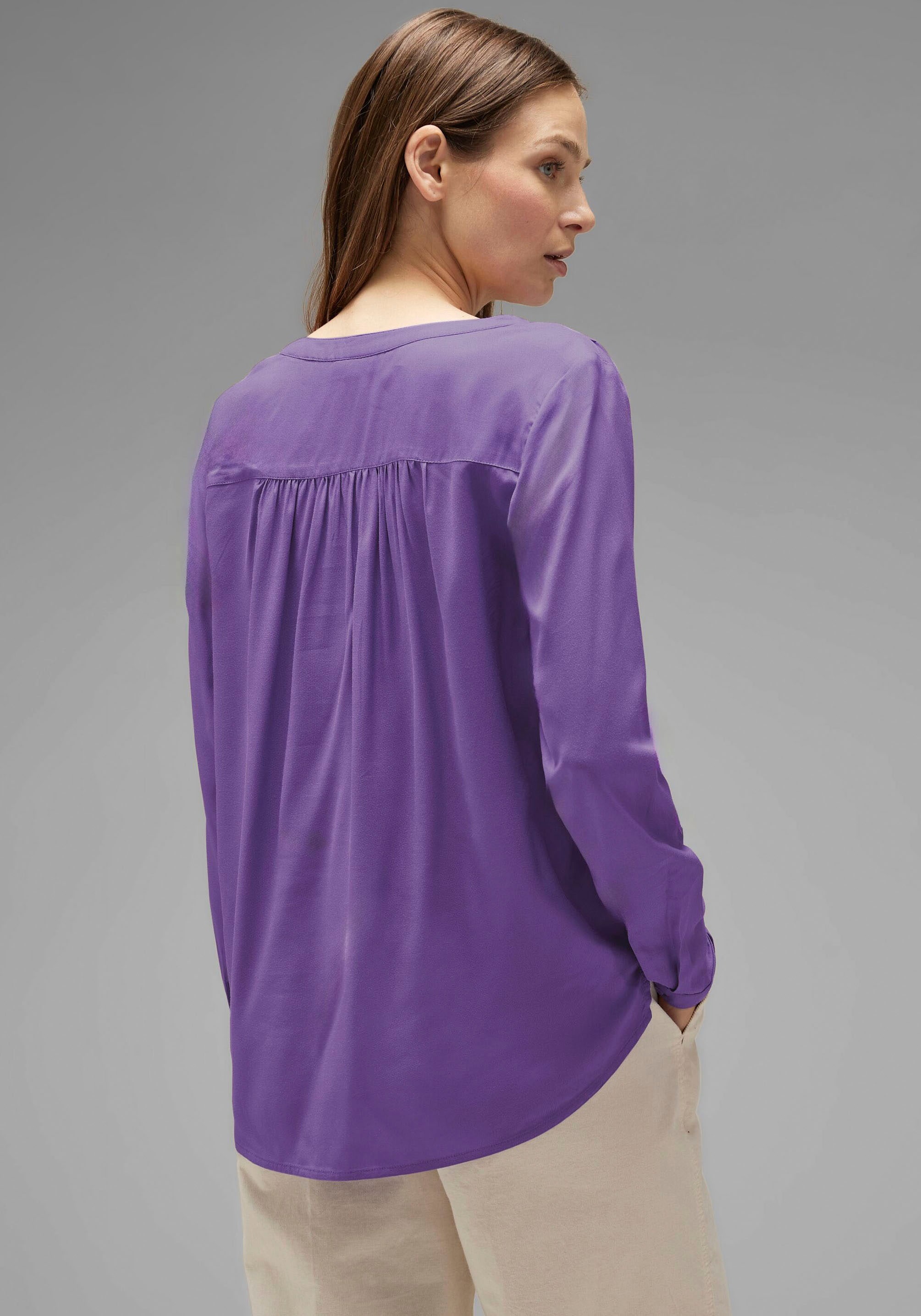 STREET ONE Shirtbluse »Style Bamika«, mit Seitenschlitzen bei ♕ | Blusenshirts