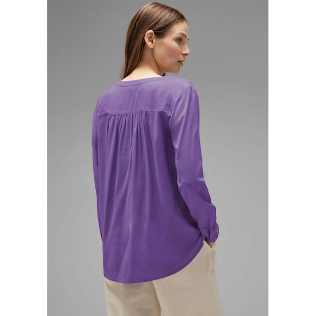 STREET ONE Shirtbluse »Style Bamika«, mit Seitenschlitzen bei ♕ | Blusenshirts