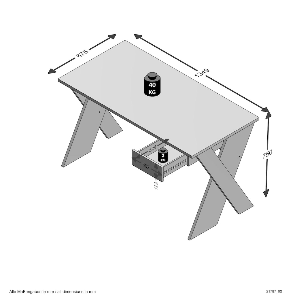 FMD Schreibtisch »Nona 6«