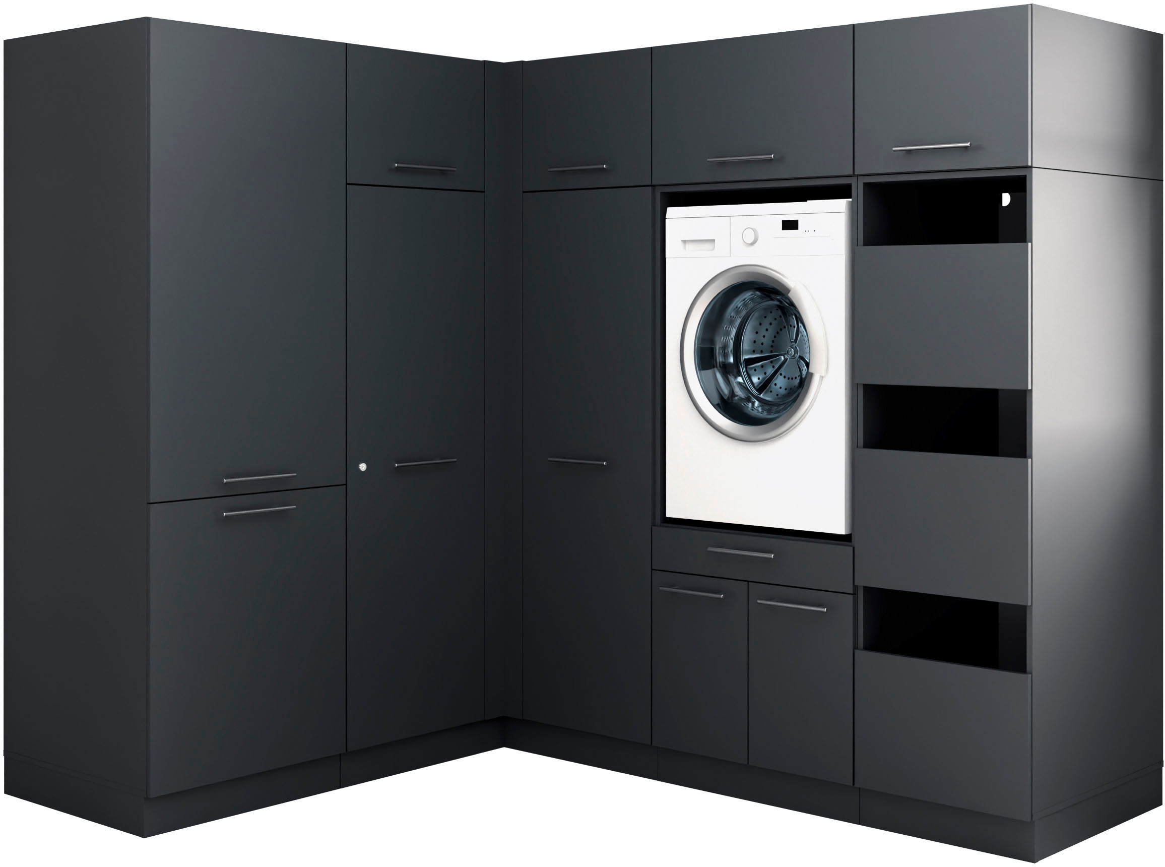 Laundreezy Mehrzweckschrank-Set »Laundreezy, 9-tlg. Mehrzweckschrank-Set B/H/T 218/200/68 cm« 9 Stk. tlg.