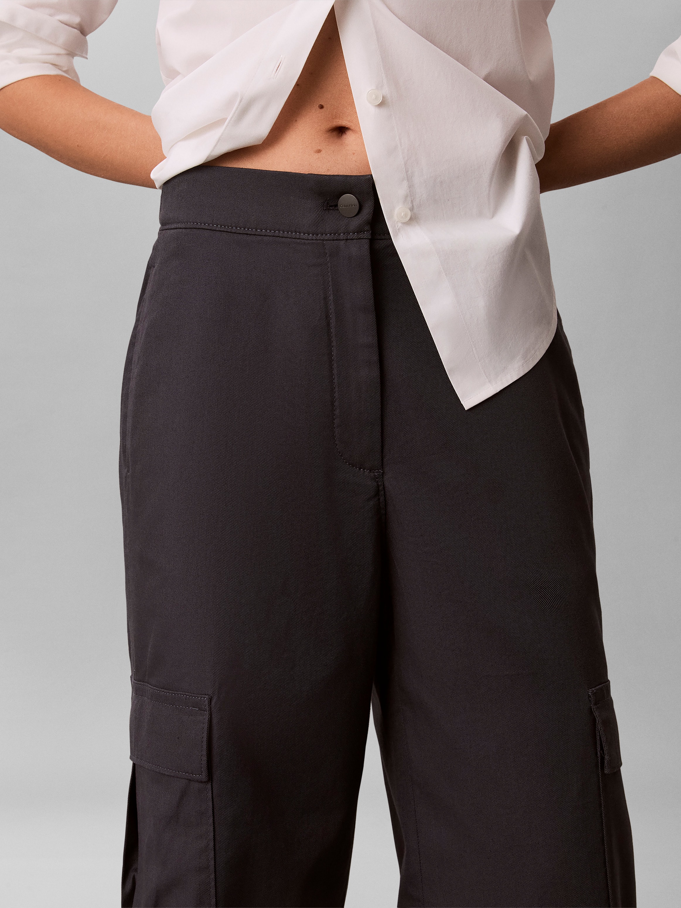 Calvin Klein Jeans Cargohose  Elastikbund, High Waist, Relaxed Fit, Cargotaschen