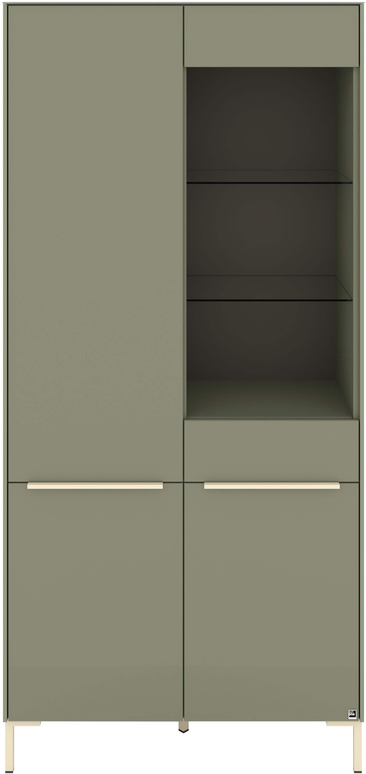 set one by Musterring Standvitrine »Reno« 1 Stk. tlg. Mit Winkelfuß in diversen Farben, 199 cm Höhe & Farbauswahl