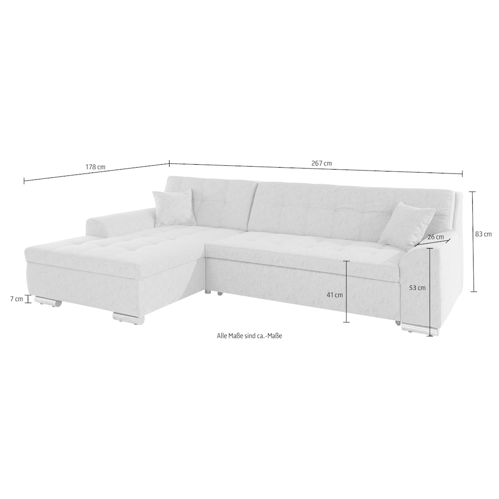 DOMO collection Ecksofa »Aversa«