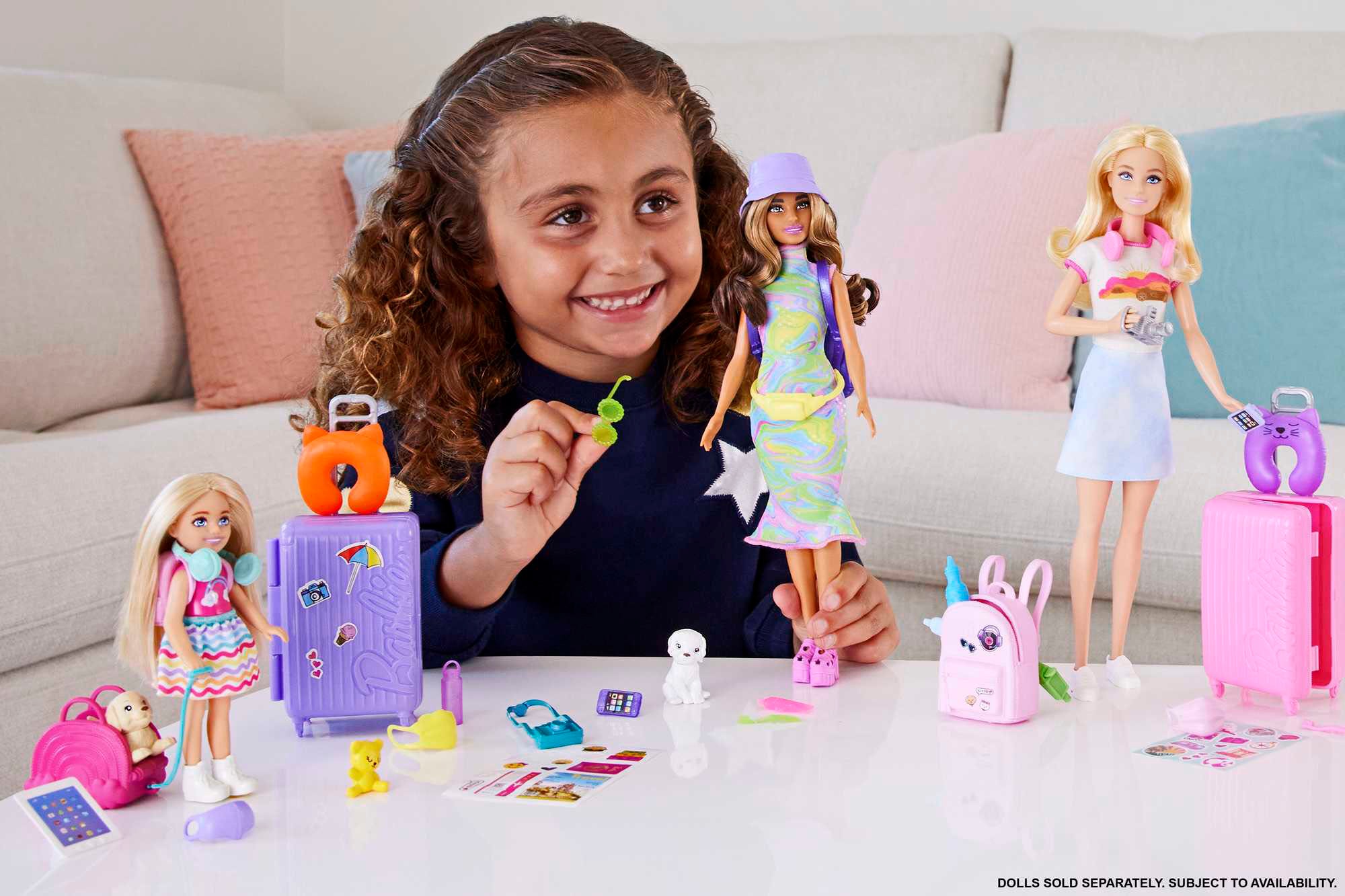 Barbie Anziehpuppe »Dreamhouse Adventures, Chelsea Reiseset«, mit Hündchen und Accessoires