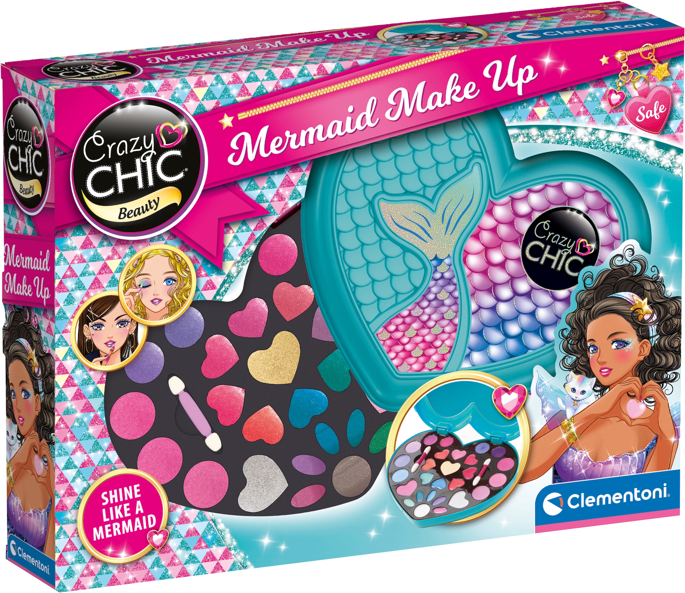 Kreativset »Crazy Chic, Meerjungfrauen-Schminkkasten«, Made in Europe