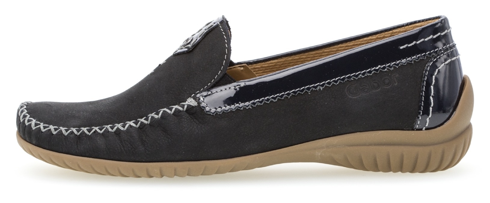 Gabor Mokassin »FLORENZ«, Slipper, Schlupfschuh mit Gummizug, Weite G (=weit)