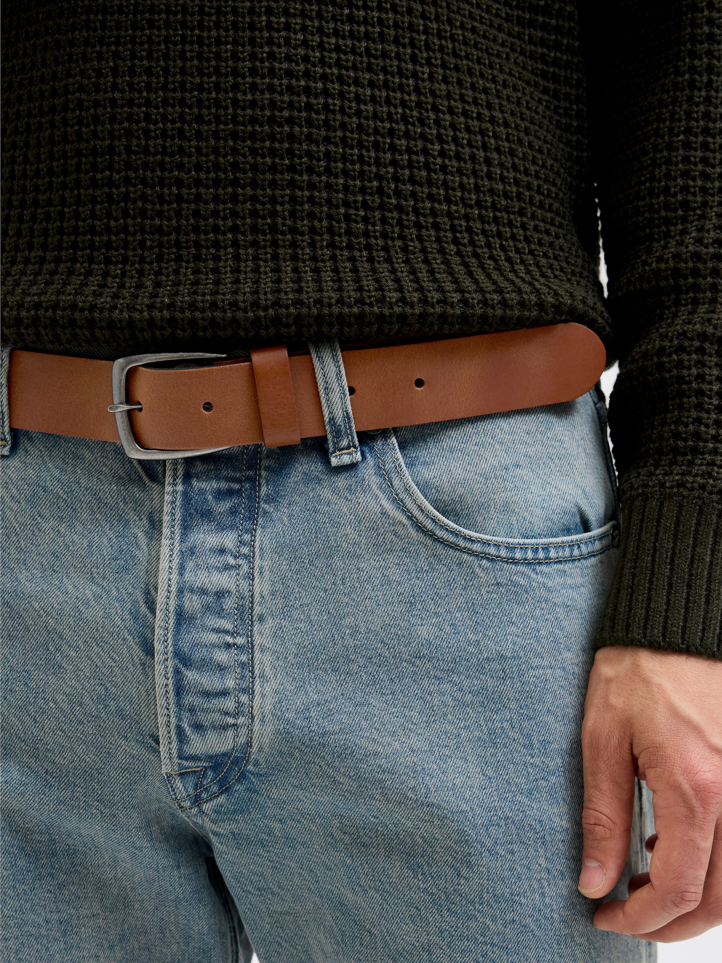 Jack & Jones Ledergürtel »JACMICHAEL LEATHER BELT SN«