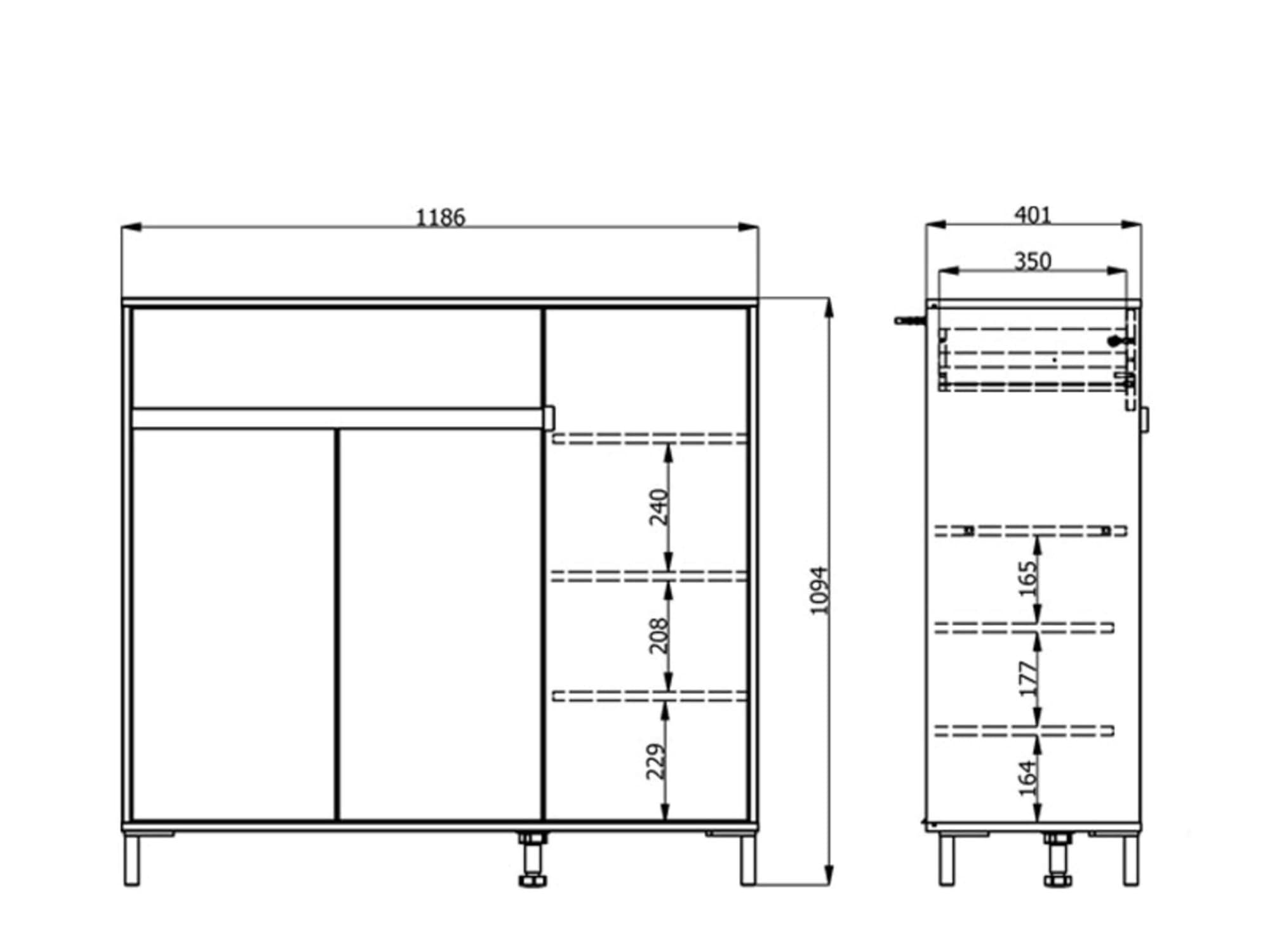 Home affaire Schuhkommode »Flannan, Schuhregal, Schuhschrank, Gesamthöhe 109,5 cm« sechs Regale und eine Schublade, Gesamtbreite 118,5 cm